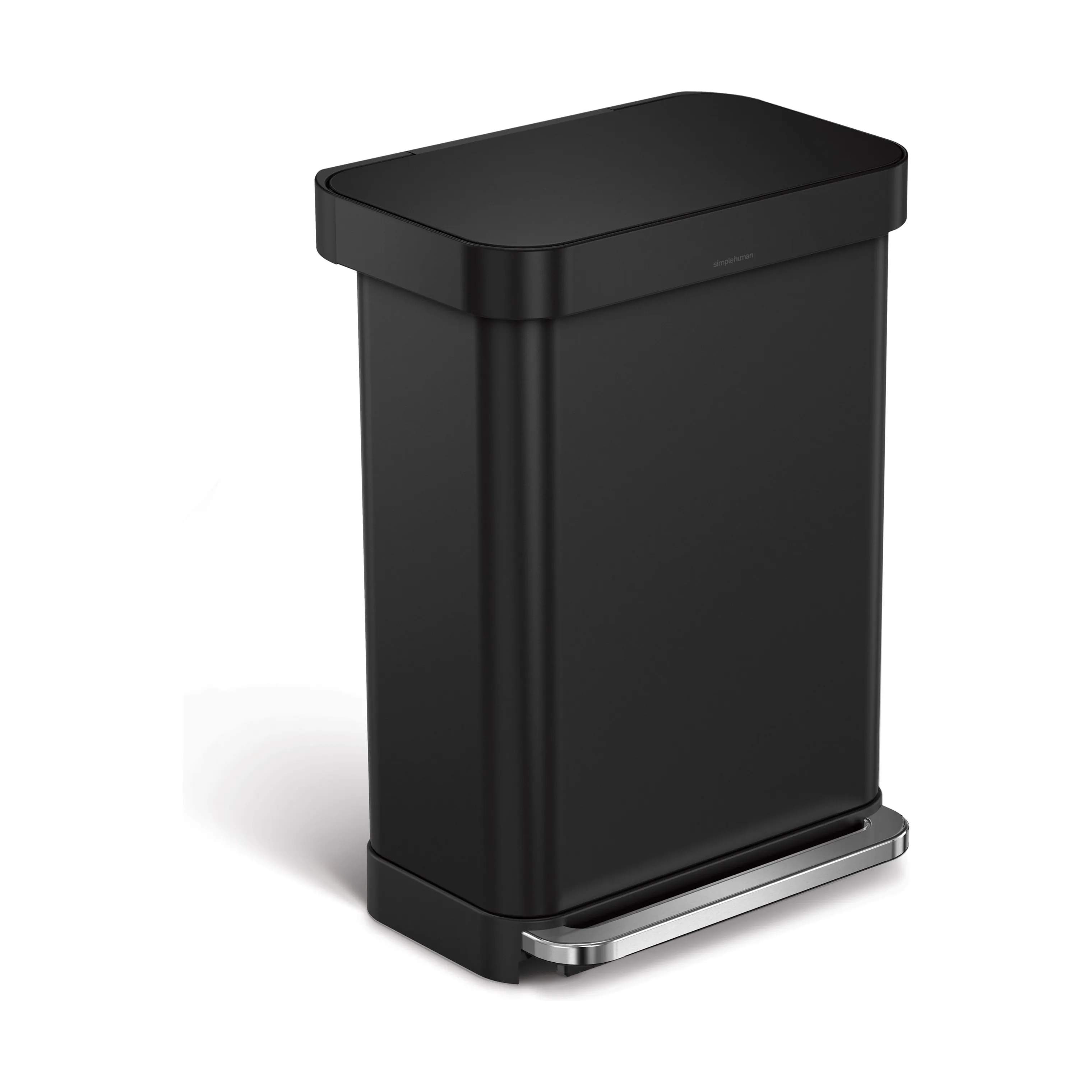 Simplehuman Pedalspande Slim Pedalspand i Sort, 55 L, 2