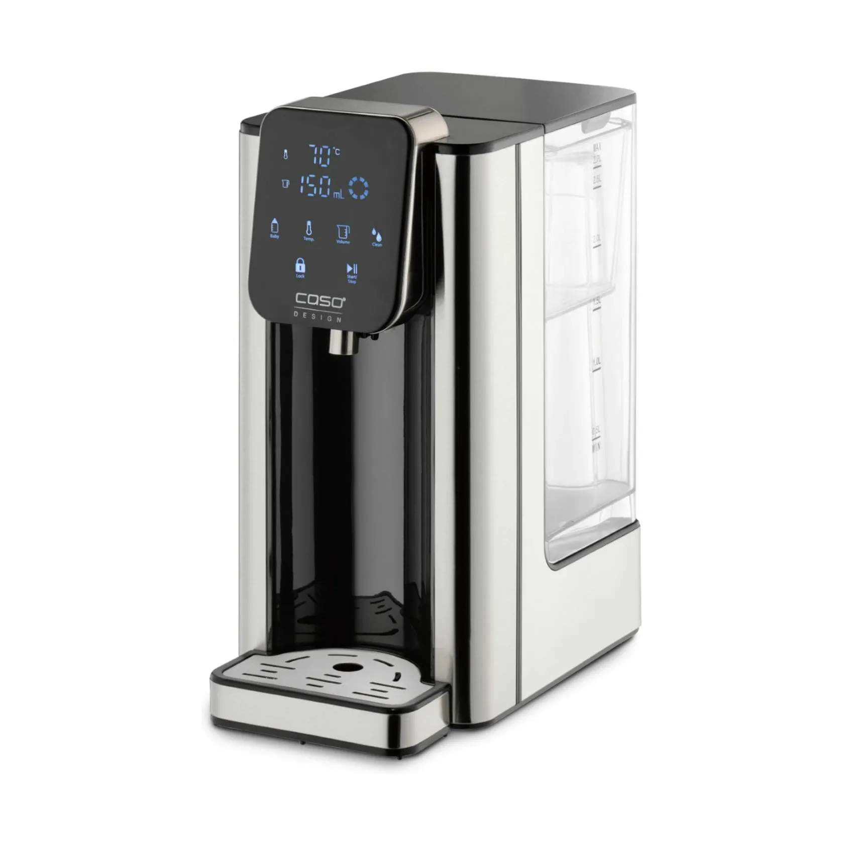 Caso Elkedler Varmtvandsdispenser CS1879 i Sort/sølvfarvet, 4