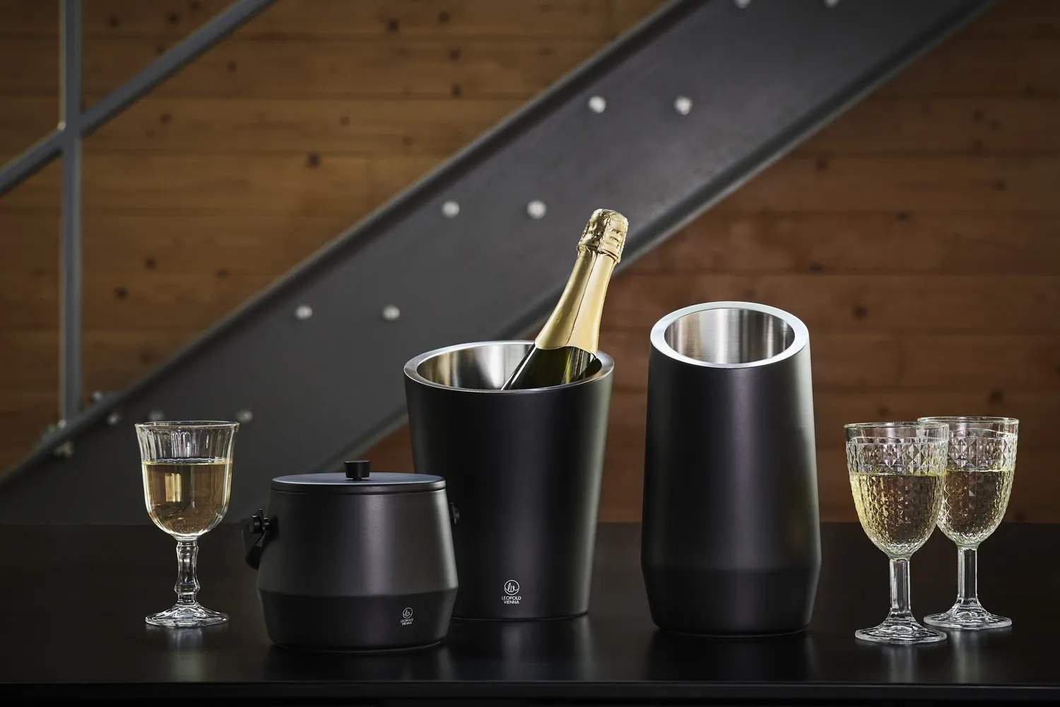 Leopold Vienna Champagnekølere Champagnekøler i Sort, 2