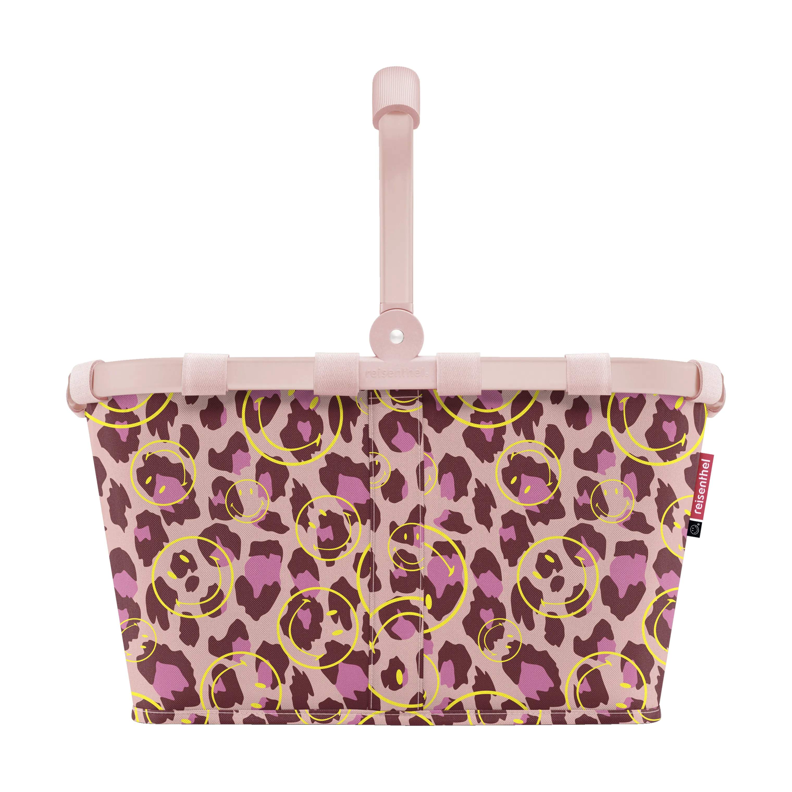 Reisenthel Indkøbskurve Carrybag Kurv i Pink leo med smiley, B48 x L28, 1