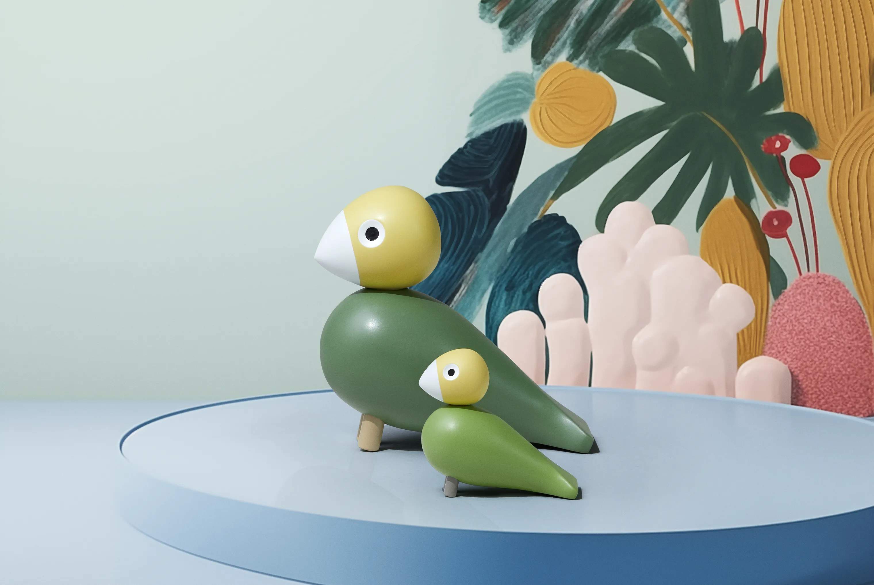 Kay Bojesen Dyrefigurer Birds Fuglepar - Liv & Lykke i Grøn, 2