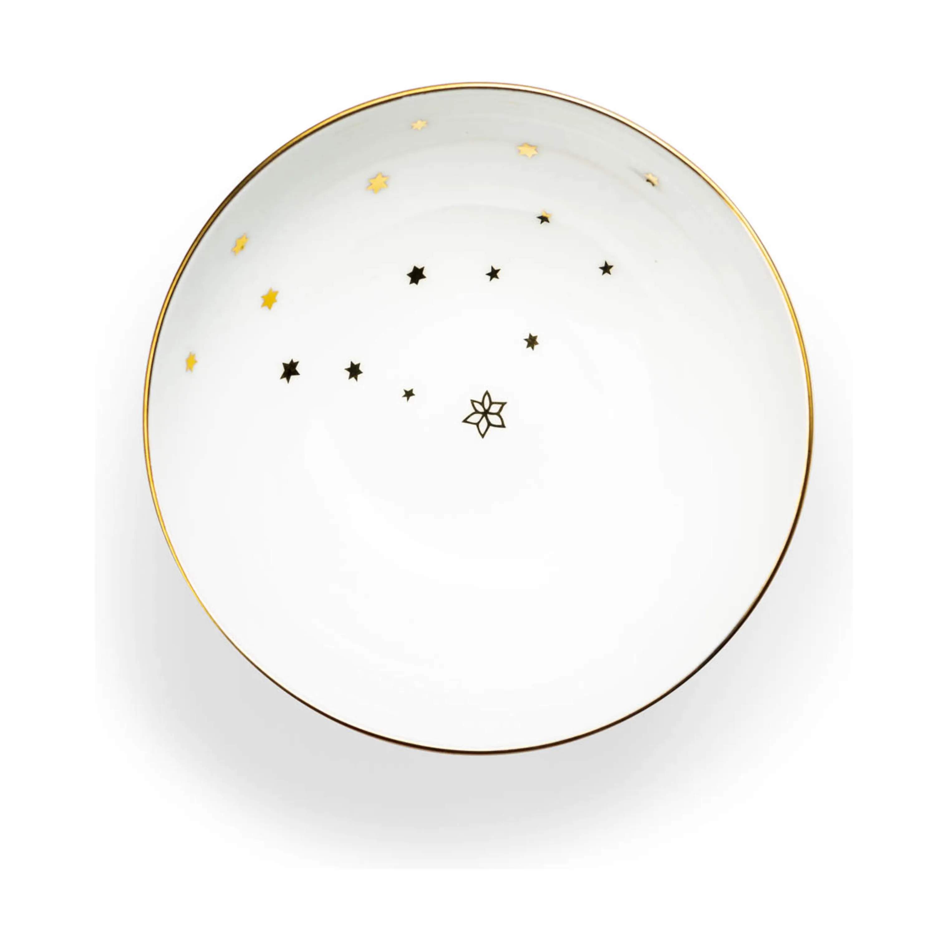 Jette Frölich Design Serveringsskåle Vinterstjerner Dyb Tallerken i Hvid, 15 cm, 4