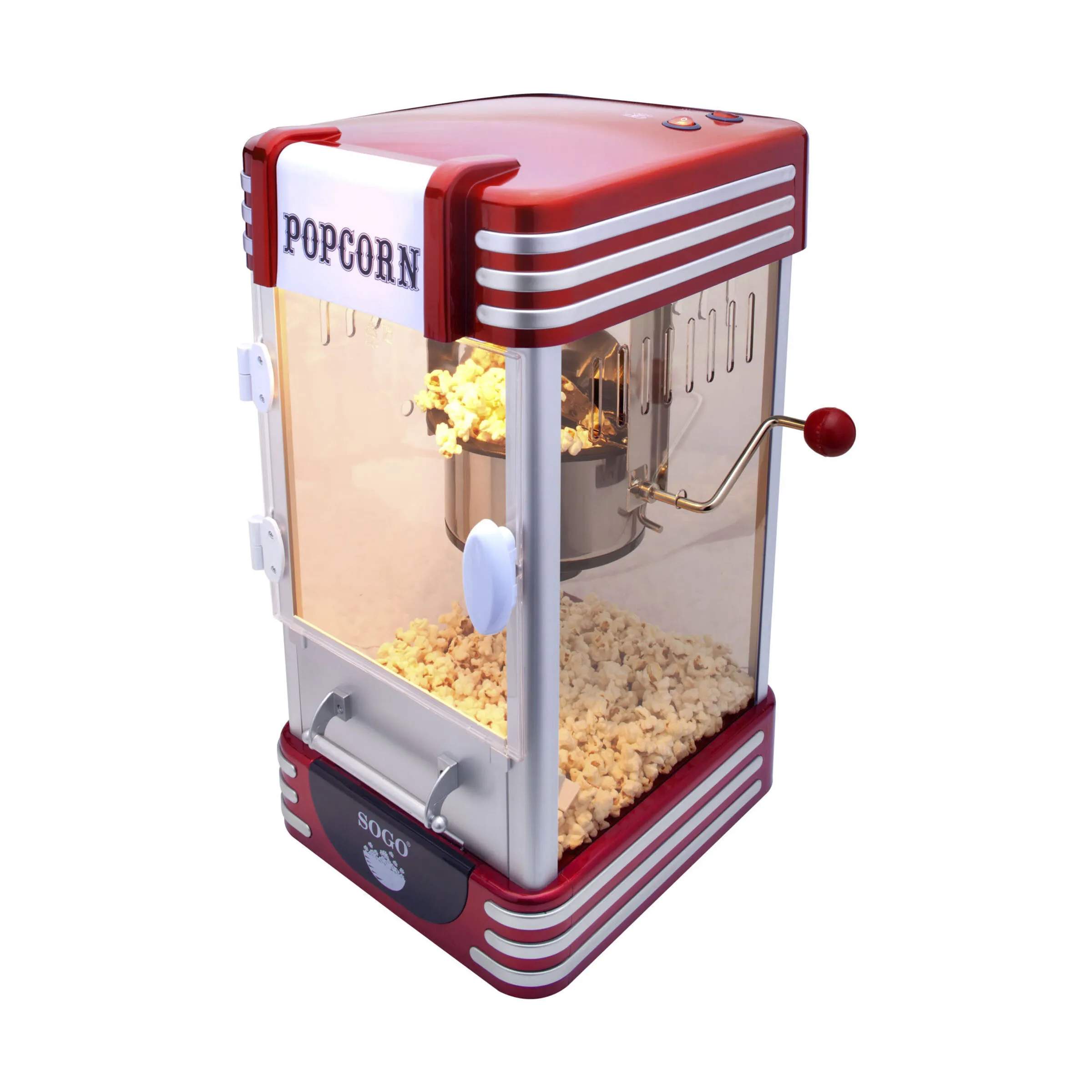 Sogo Popcornmaskiner Popcornsmaskine i rød/hvid, 3