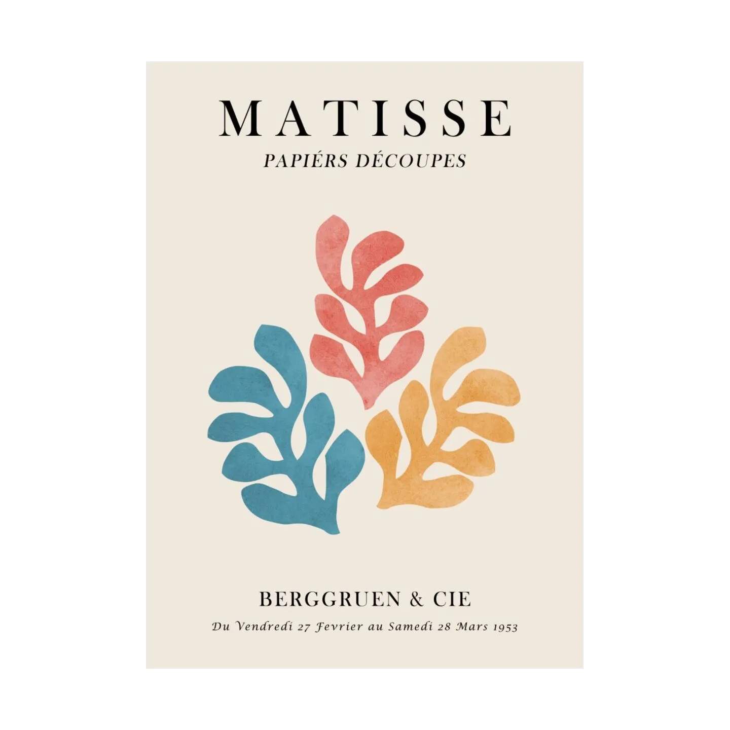 Poster&Frame Plakater Plakat - Matisse floral i B50 x L70 cm, 1