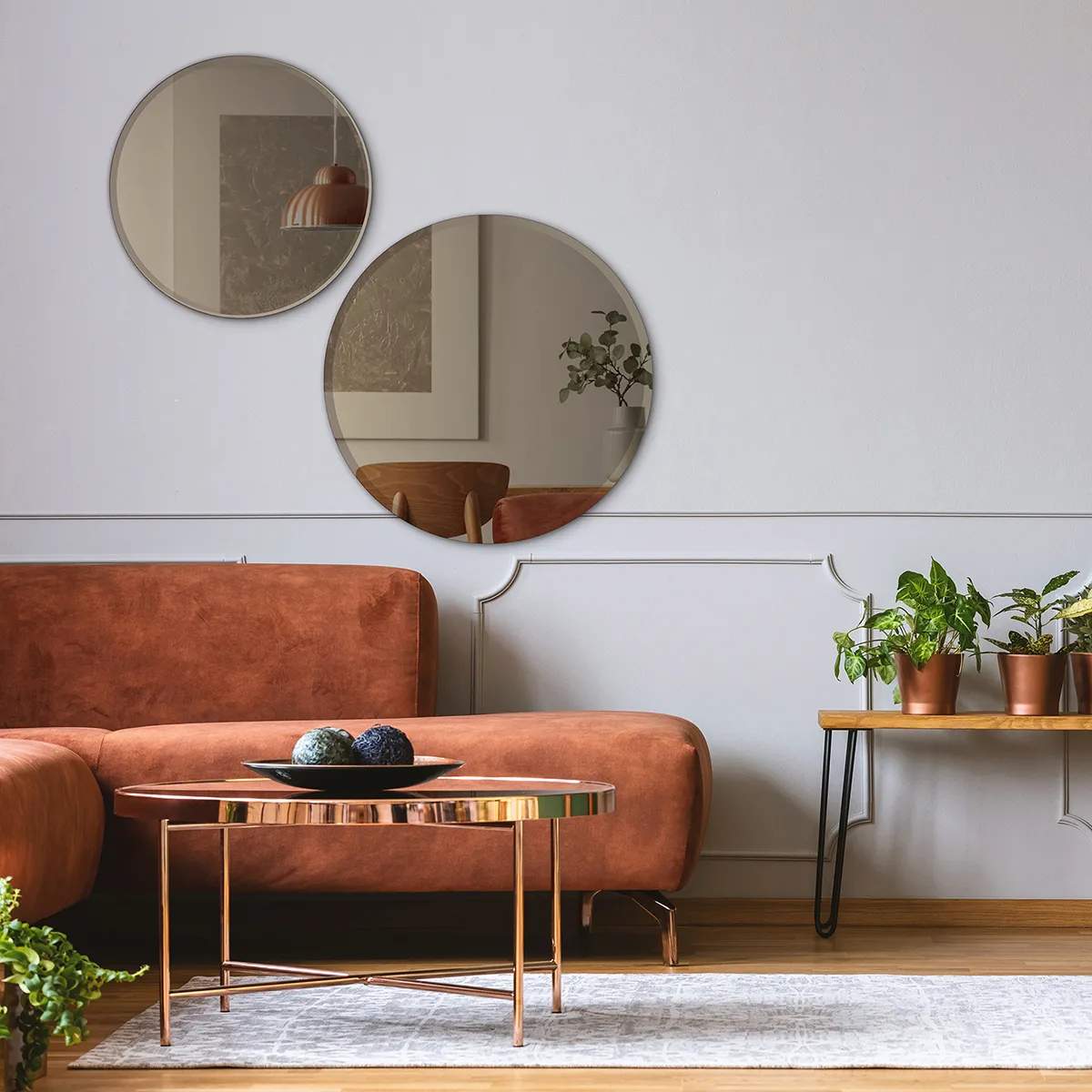 Incado Spejle Rundt Spejl i dark bronze, 80 cm, 2