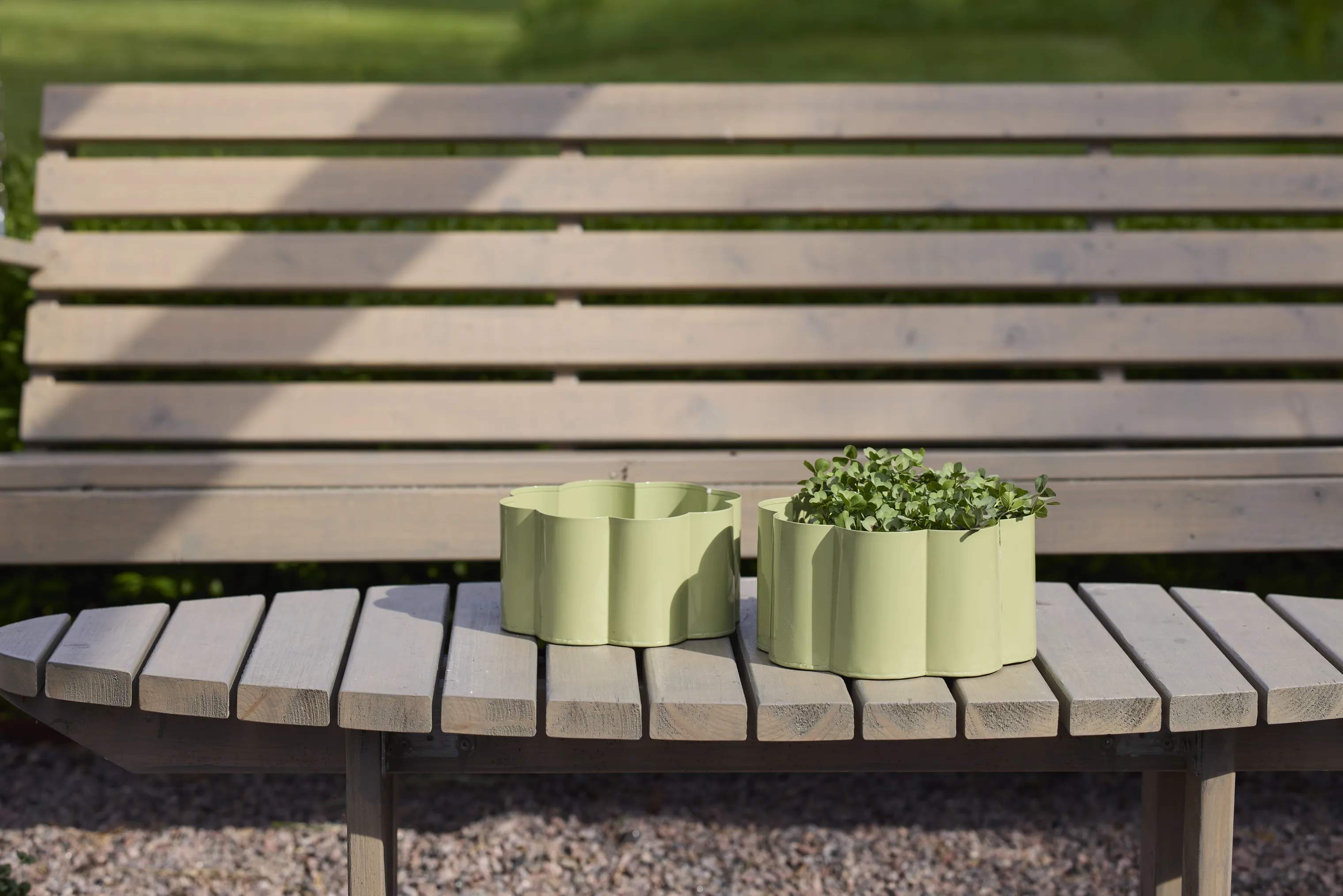 Gus Urtepotteskjulere Blomma Planteskål - 2 stk. i Grøn, 2