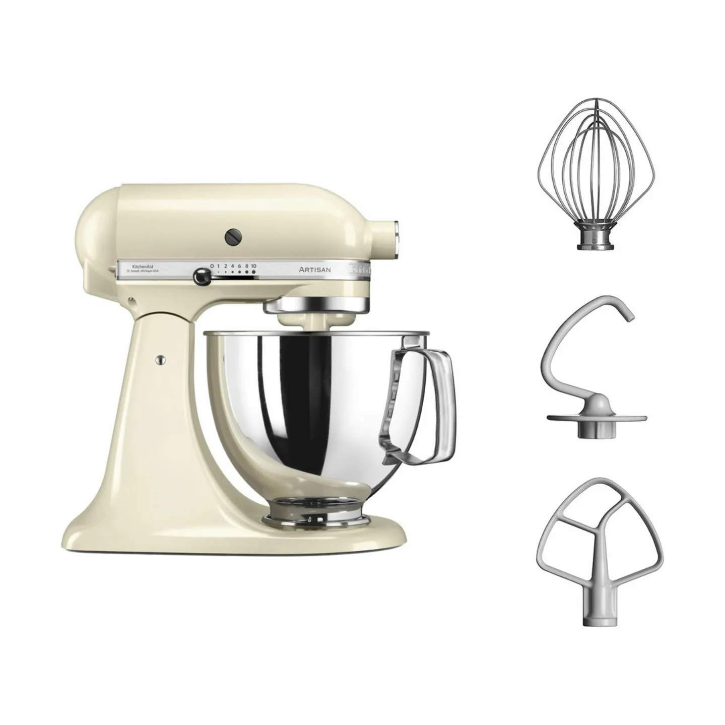 KitchenAid Røremaskiner Artisan Røremaskine 5KSM125EAC i Creme, 4
