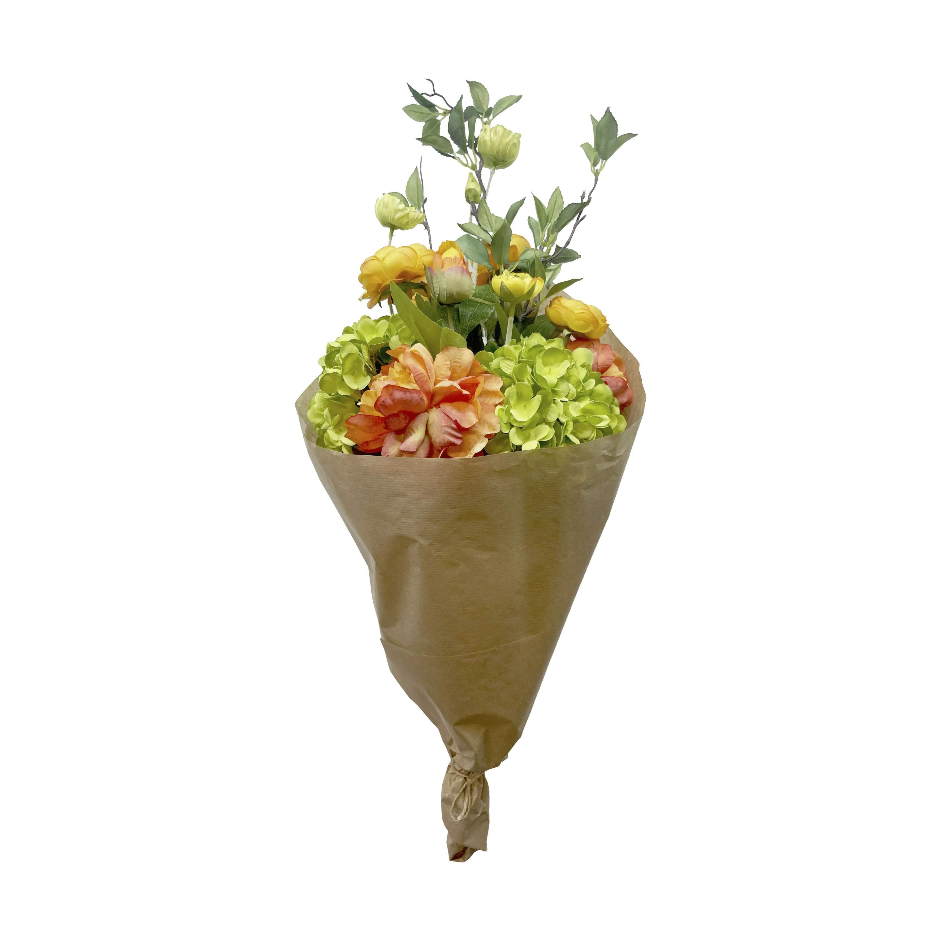 everbloom Kunstige blomster Kunstig Blomsterbuket i Grøn/Orange, 4