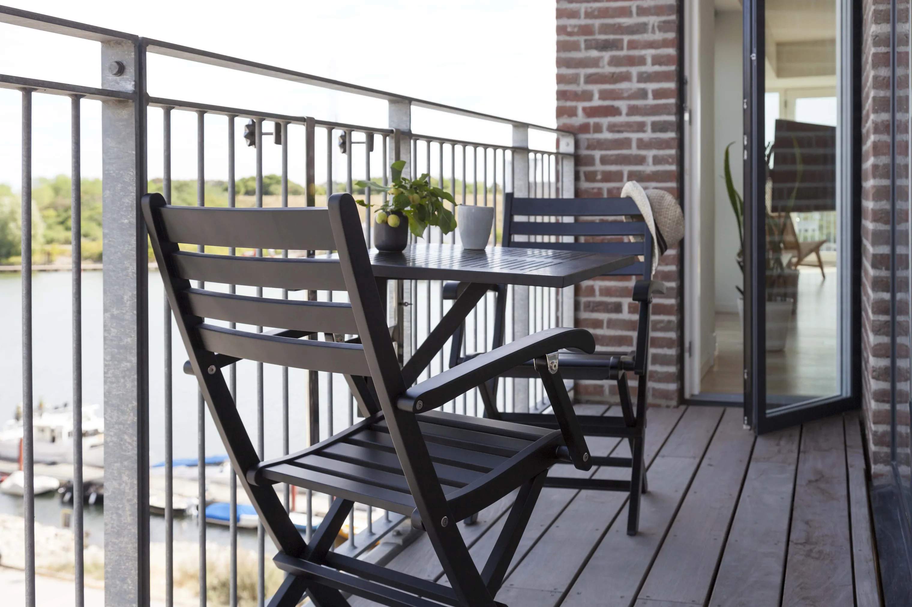 cinas Altanborde Outdoor Balcony Bord i Sort, 51 cm, 2