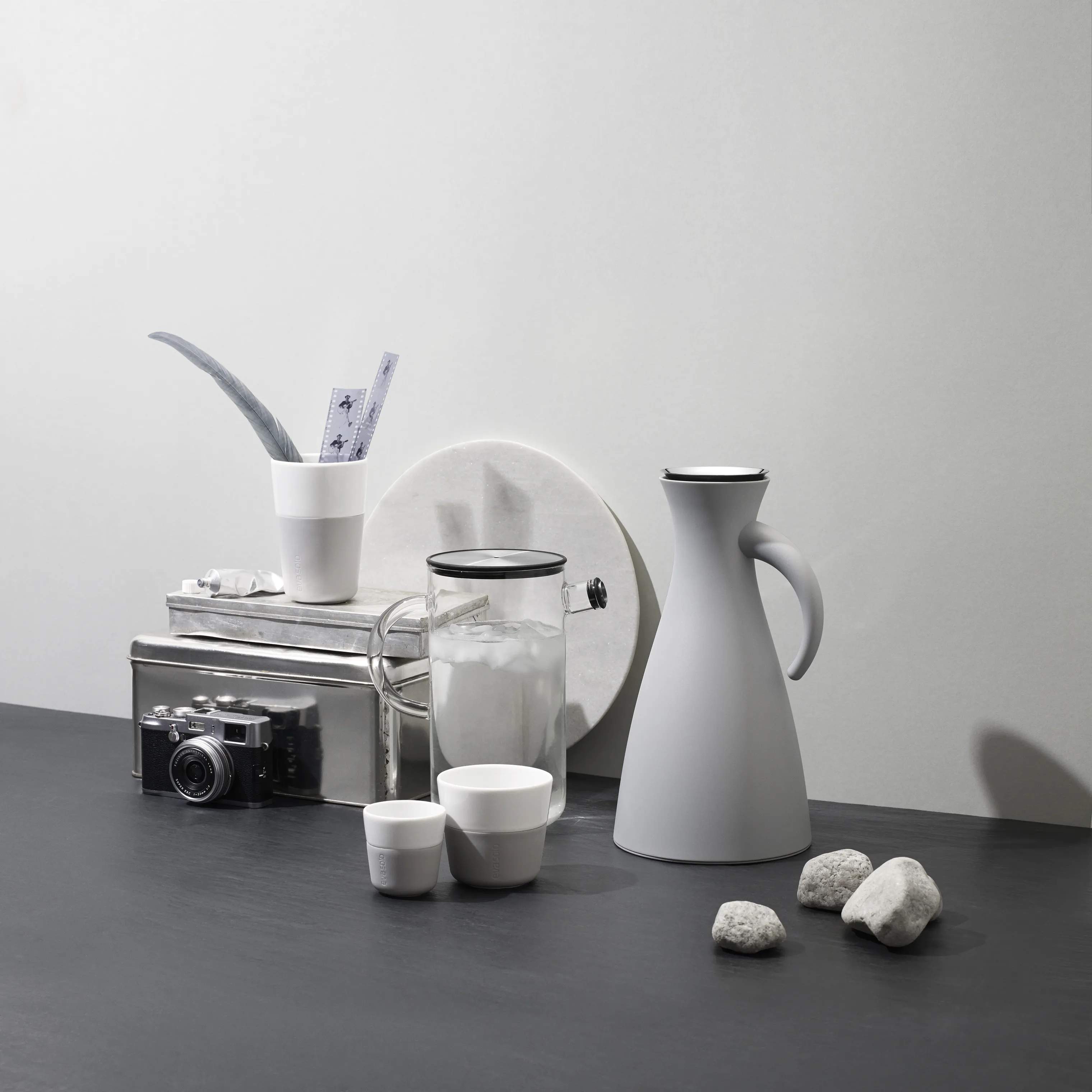 Eva Trio Termokander Termokande i Marble Grey, 1 L, 2