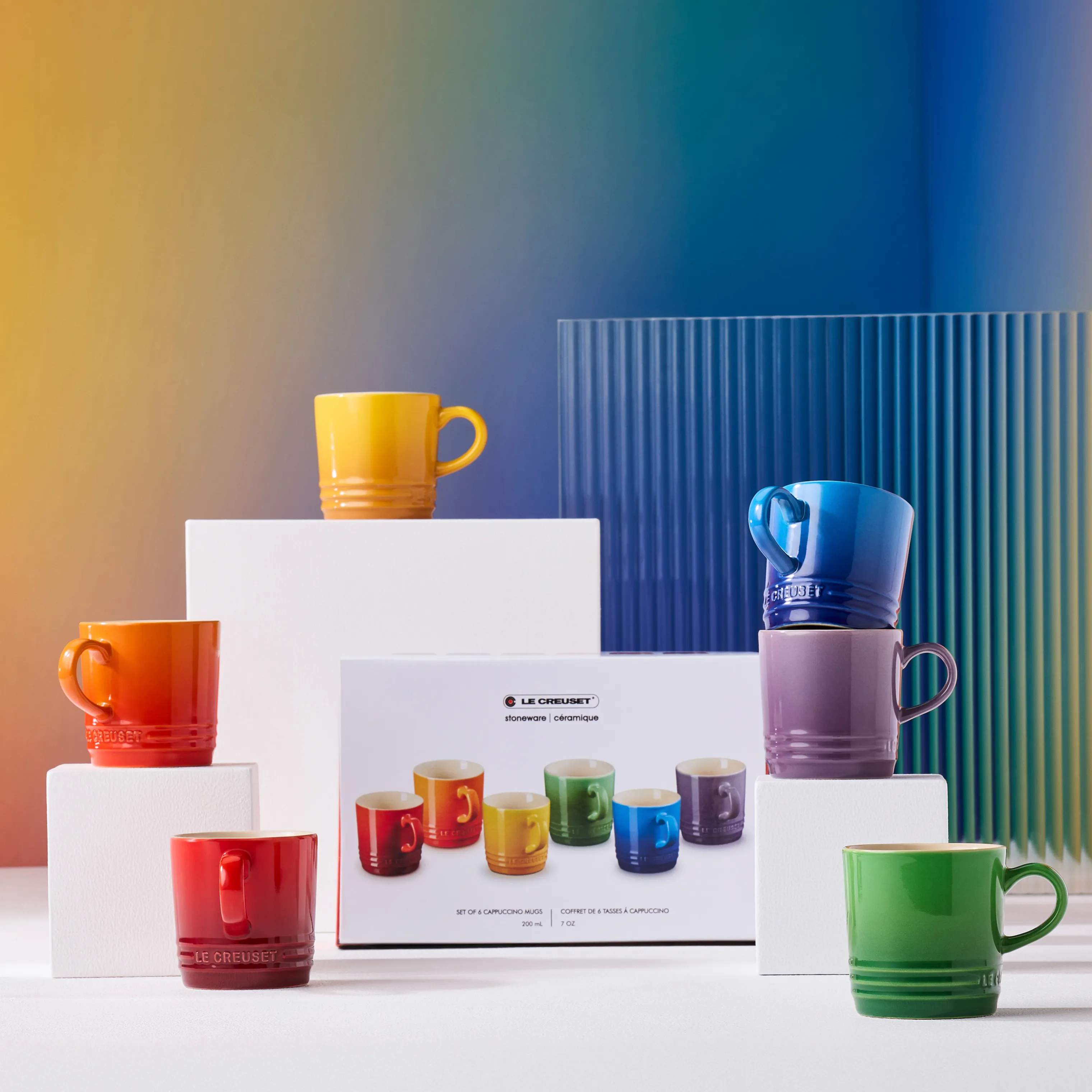 Le Creuset Krus og kopper med hank Rainbow Krus - 6 stk. i Rainbow, 2