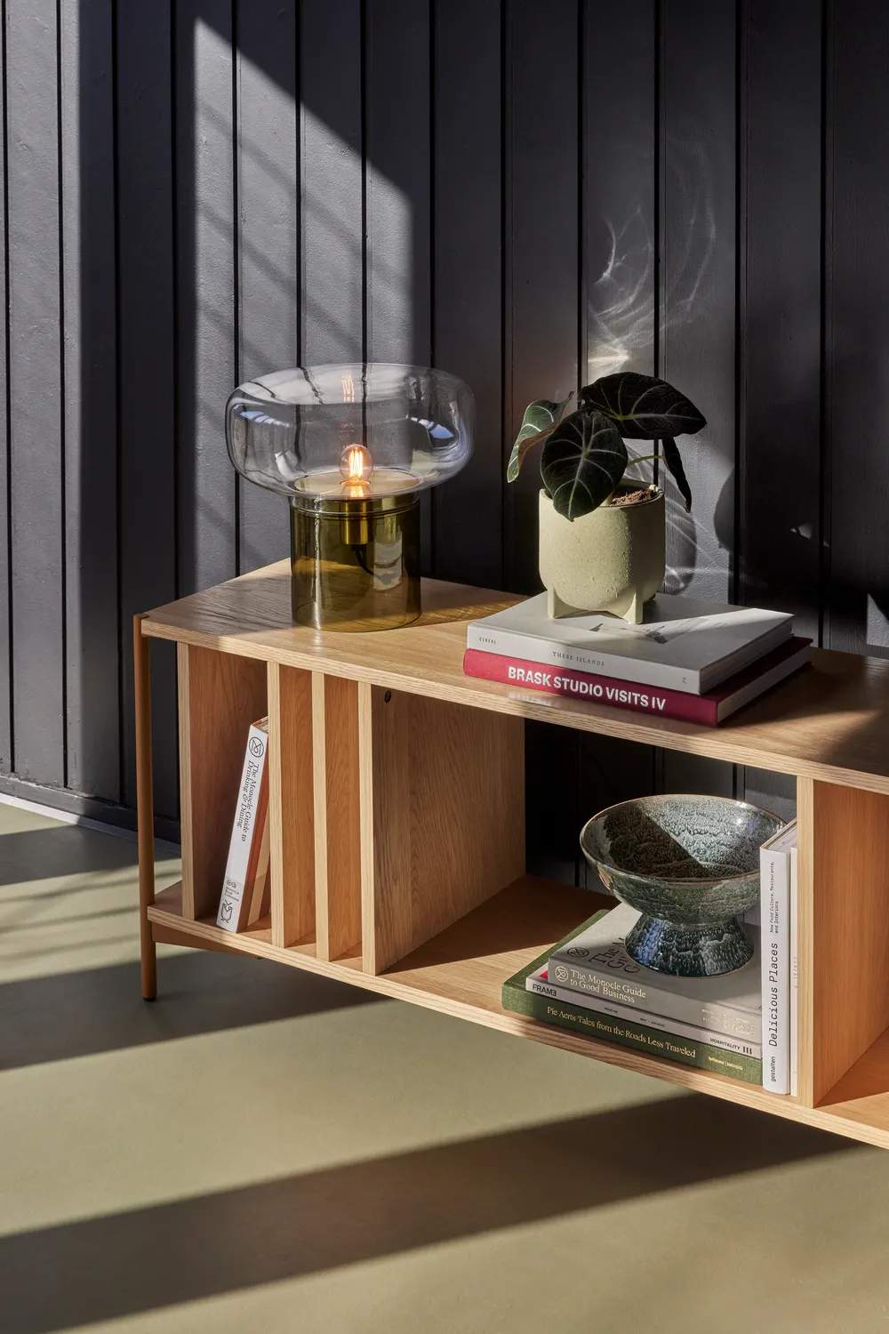 Hübsch Bordlamper Crave Bordlampe i Mørkegrøn/Klar, 3