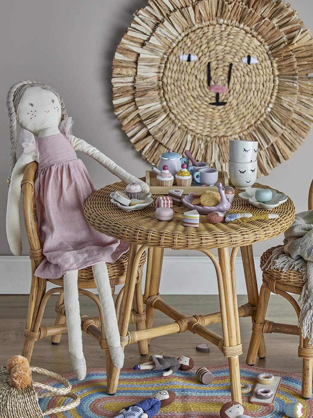 Bloomingville Mini Til børneværelset MINI Gentrim Legetøjsmad i Grå, 3