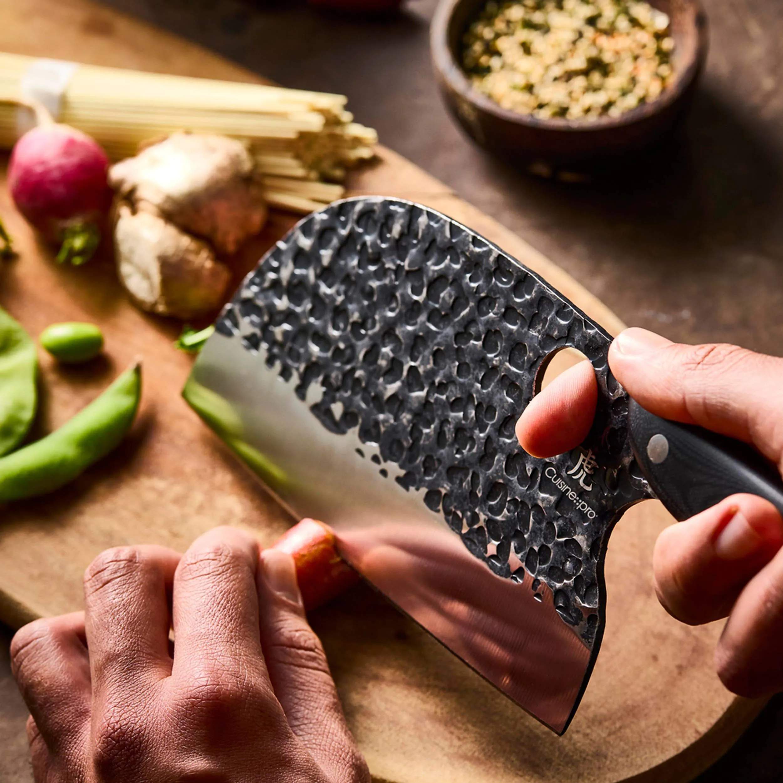 THE CUSTOM CHEF™ Kokkeknive Cuisine::pro Kuro Kiba Cuisine::pro® Kuroi Kiba™ Moon Kødøkse i Black, 5