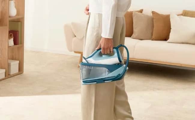 Tefal Strygejern Power Pro Compact Dampstrygejern i Blå / hvid, 6