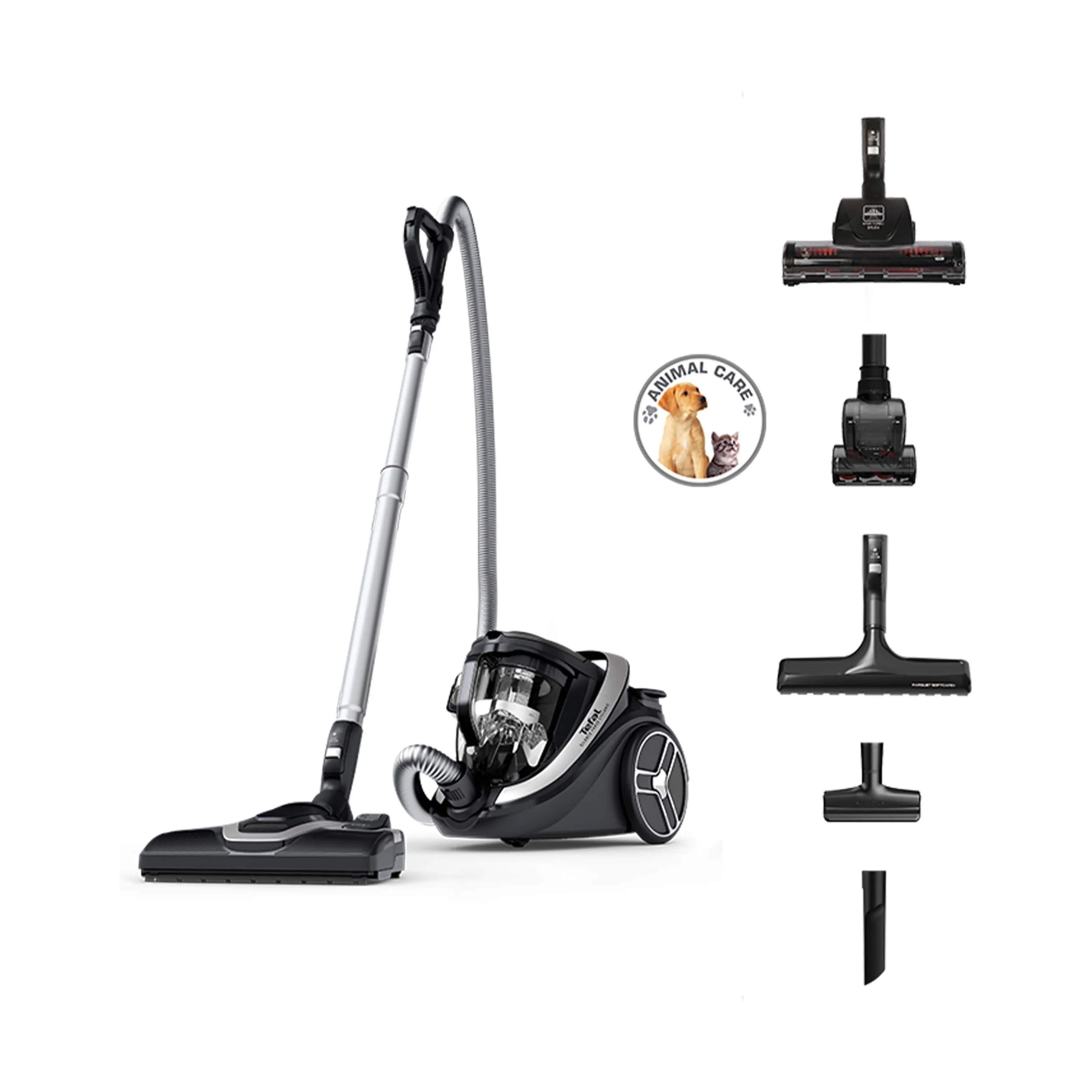 Tefal Støvsugere Silence Force Cyclonic Total Poseløs Støvsuger i Sort / sølv, 1