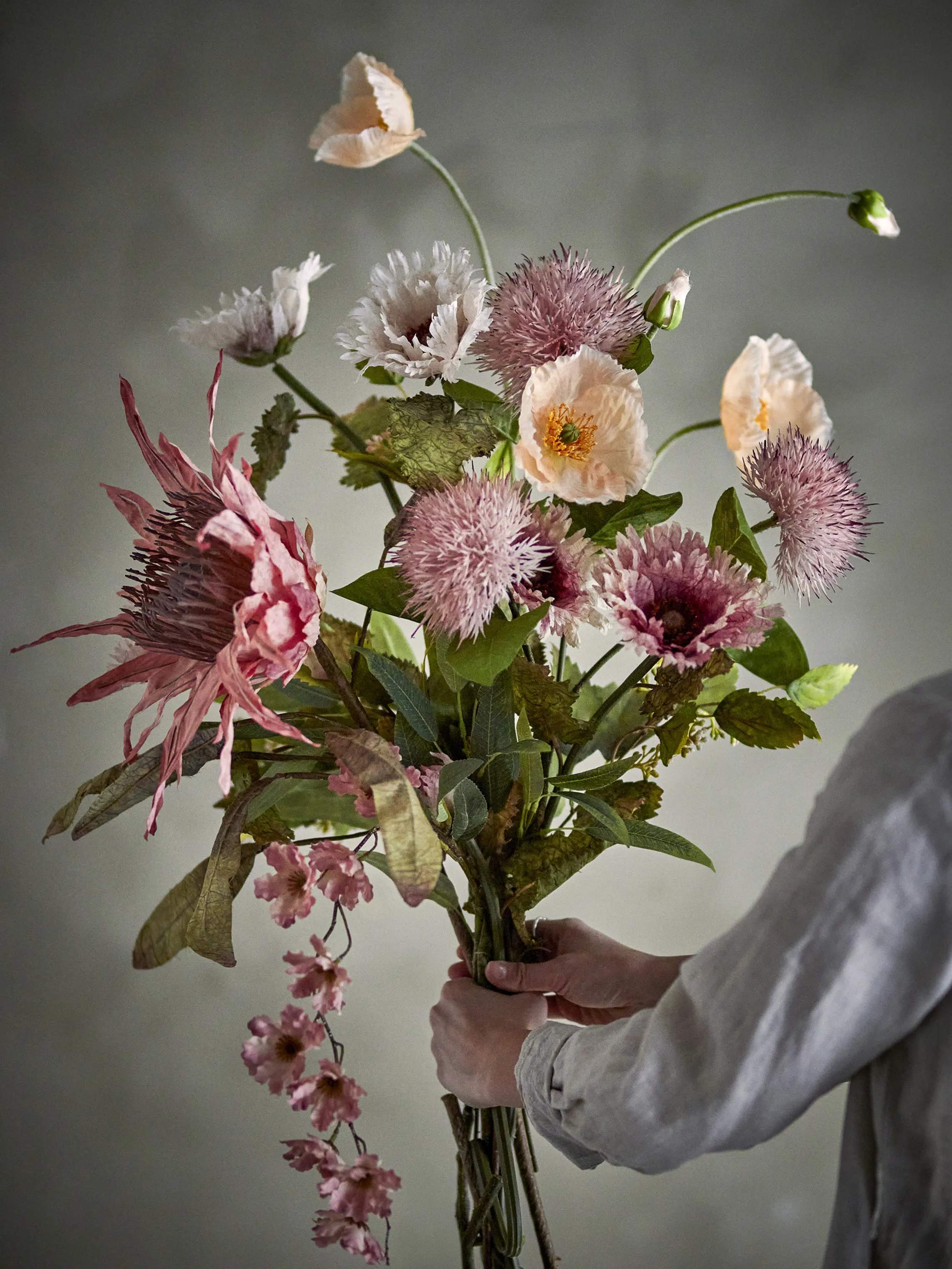 Bloomingville Kunstige blomster Kunstig Buket - Rosa i Lyserød/multi, 4