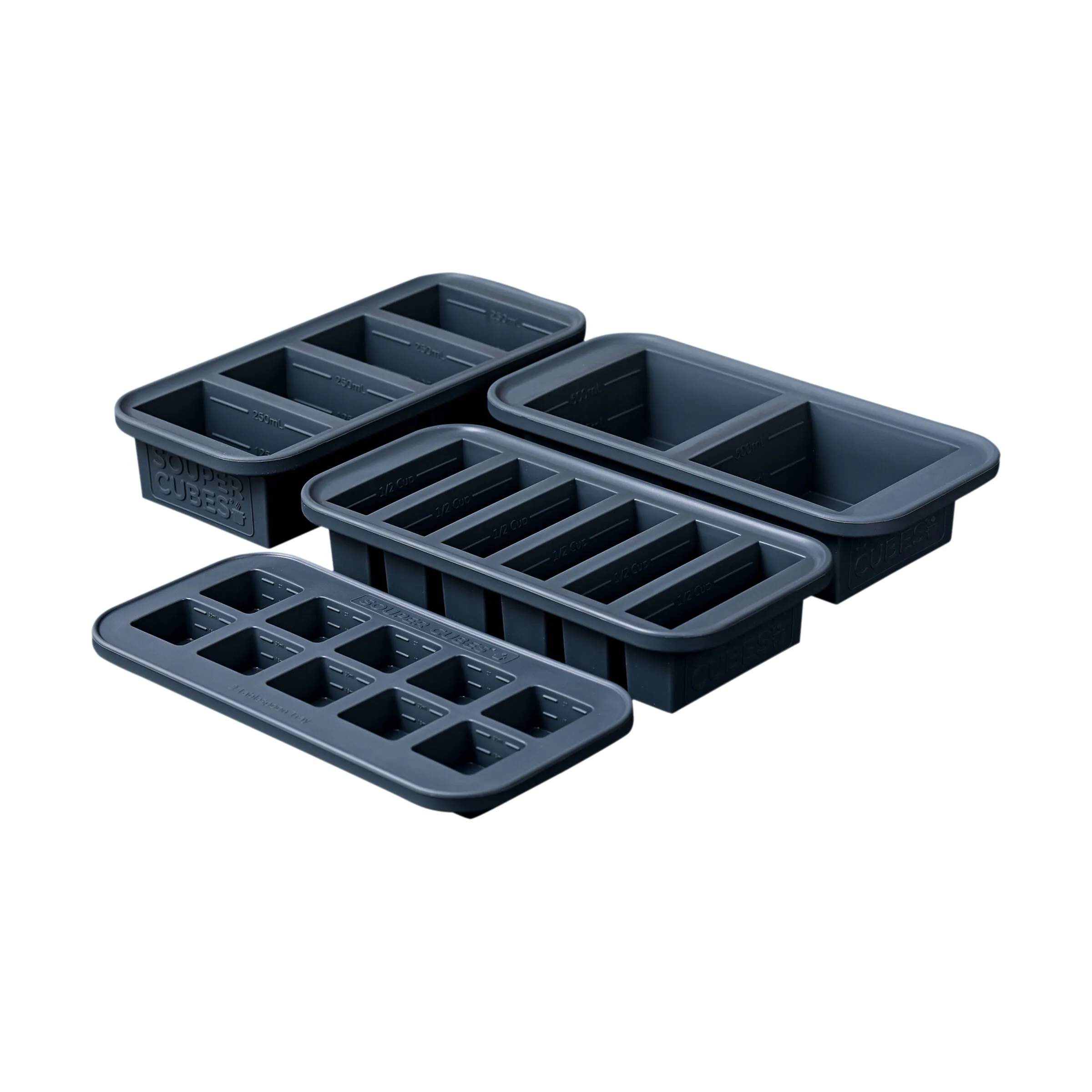 Souper Cubes Isterningebakker Frysebakke - 4 stk. i Grå, 2