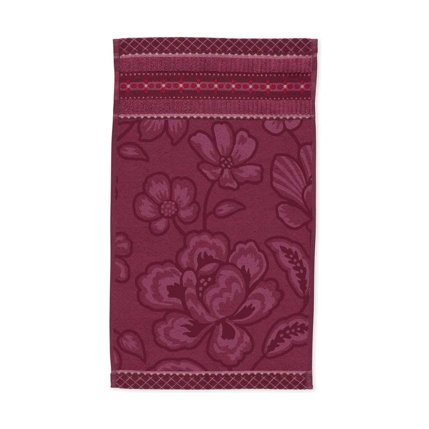 PIP Studio Håndklæder Jasmin Jacquard Håndklæde i Pink, B30 x L50 cm, 1