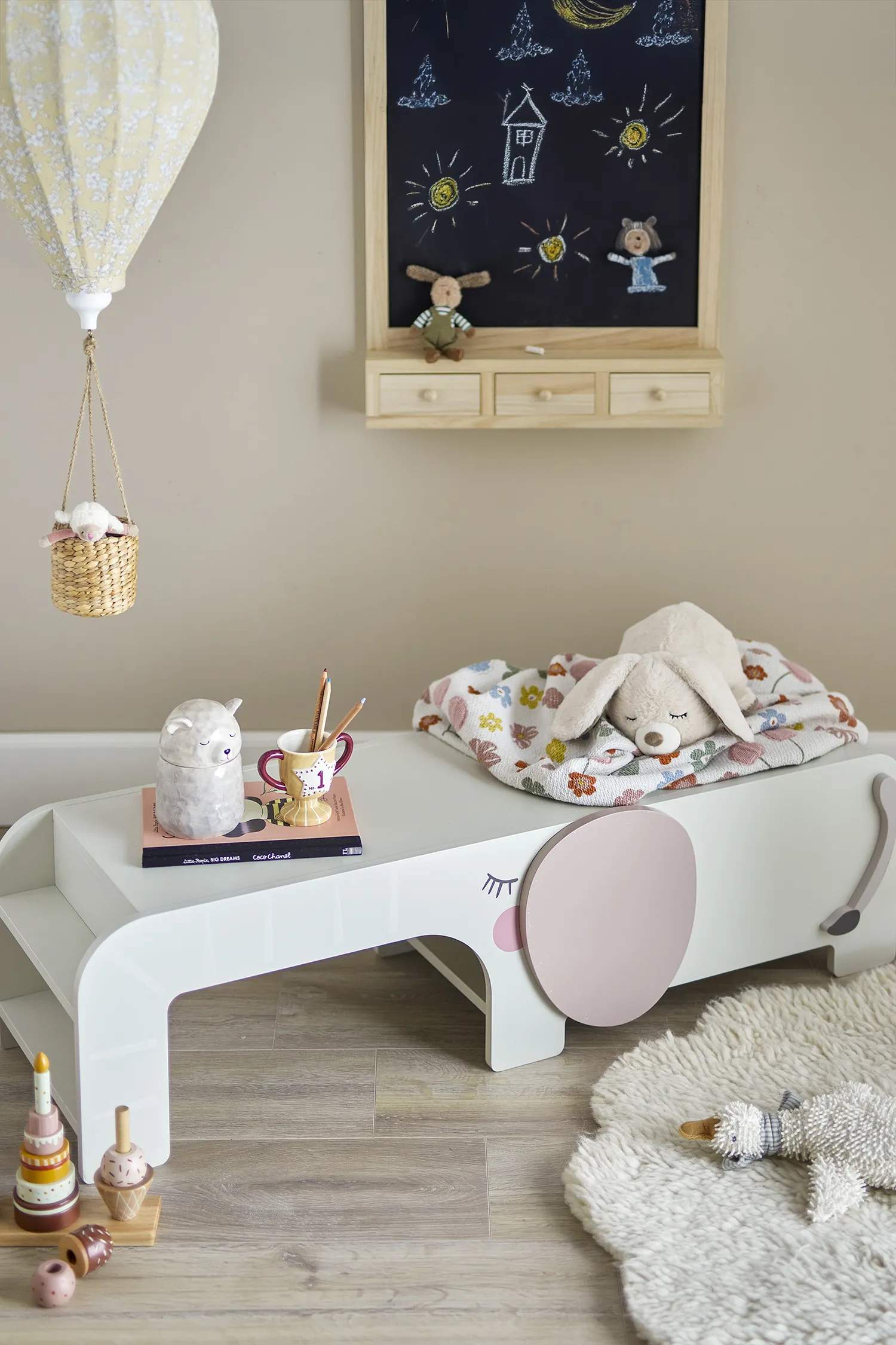 Bloomingville Mini Til børneværelset Ferdinand Bænk i Grå, 3