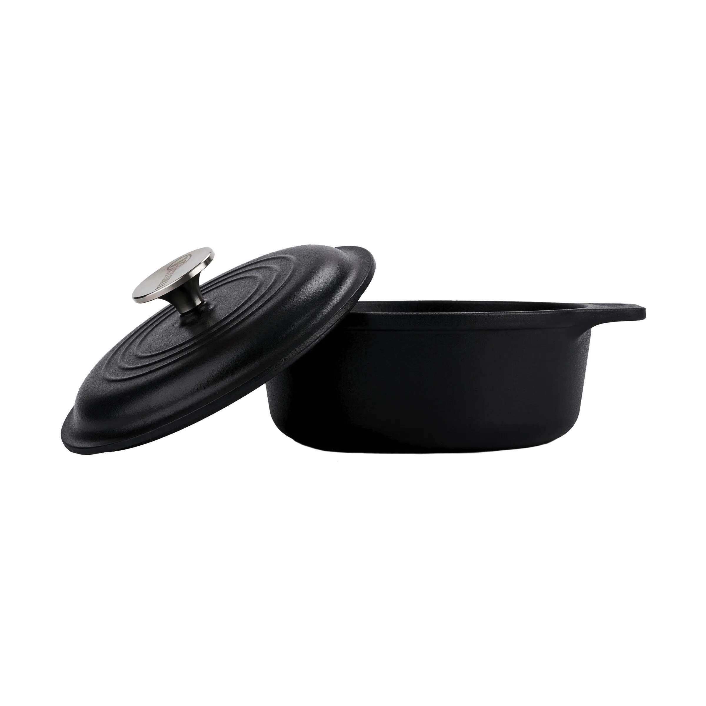 Victoria Gryder Emaljeret Dutch Oven Gryde i Sort, 2