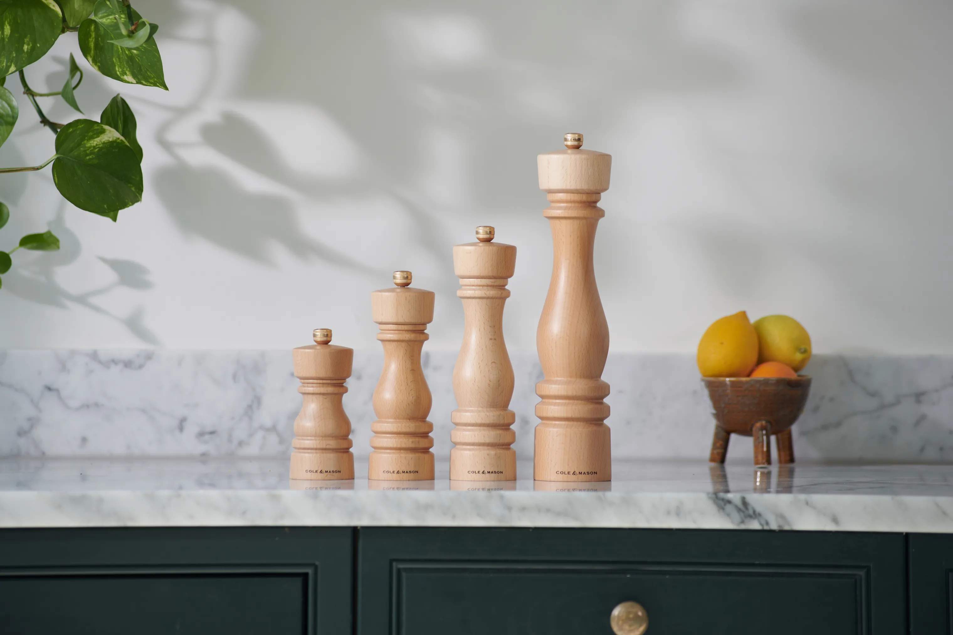 Cole&Mason Saltkværne London Saltkværn i Natural Beech, 22 cm, 6