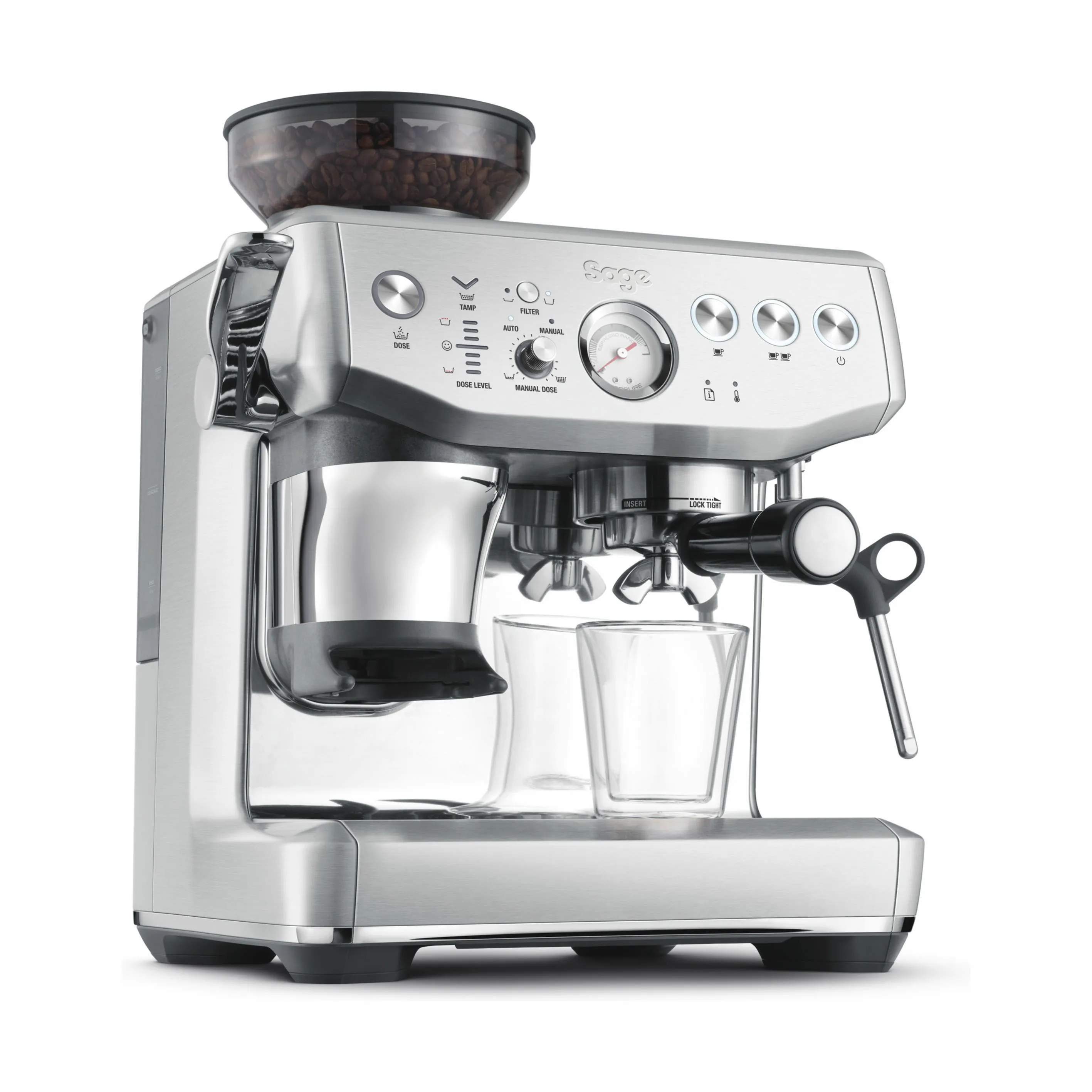 Sage Espressomaskiner The Barista Express Impress Espressomaskine i Børstet stål, 6