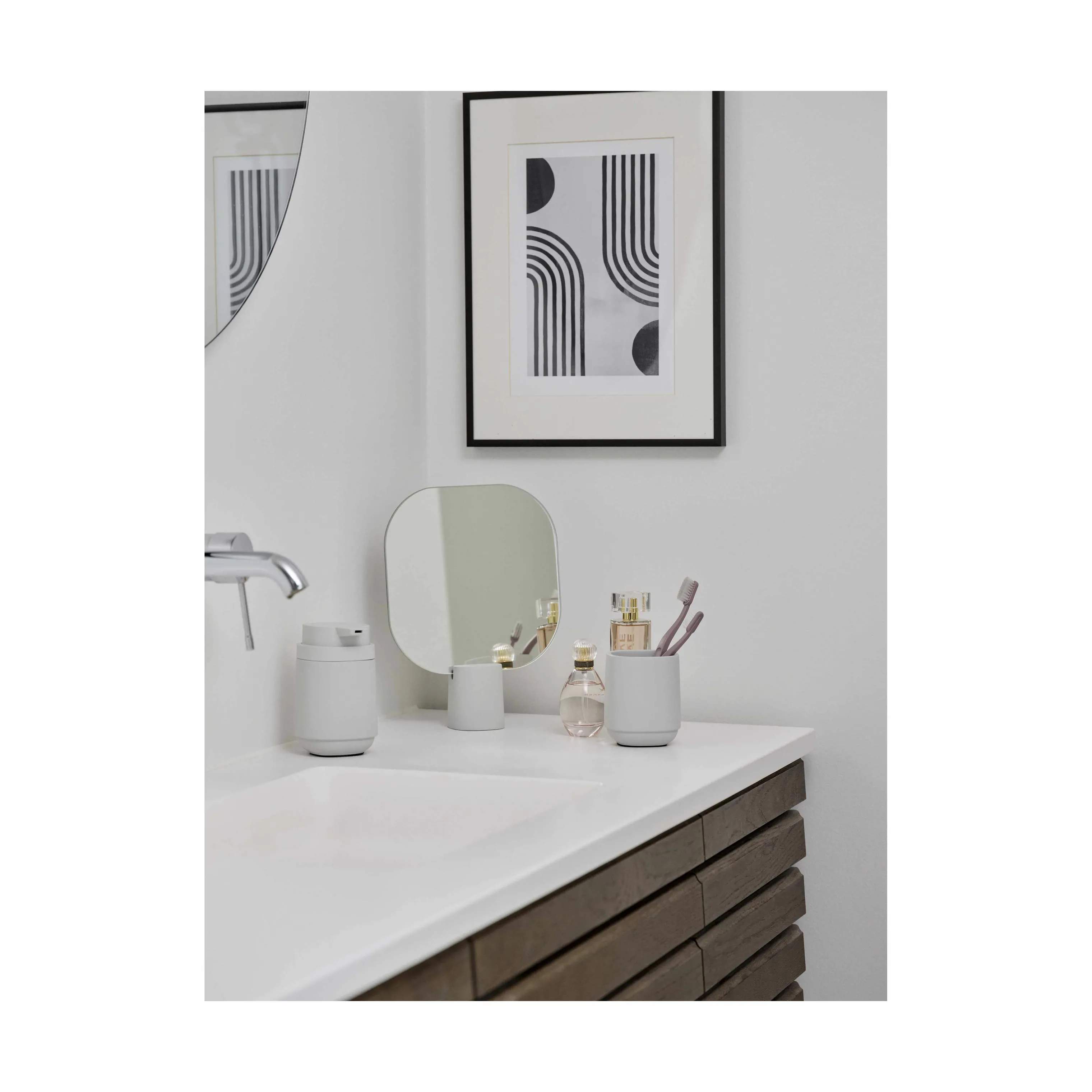 Zone Spejle Time Bordspejl i Soft Grey, 2