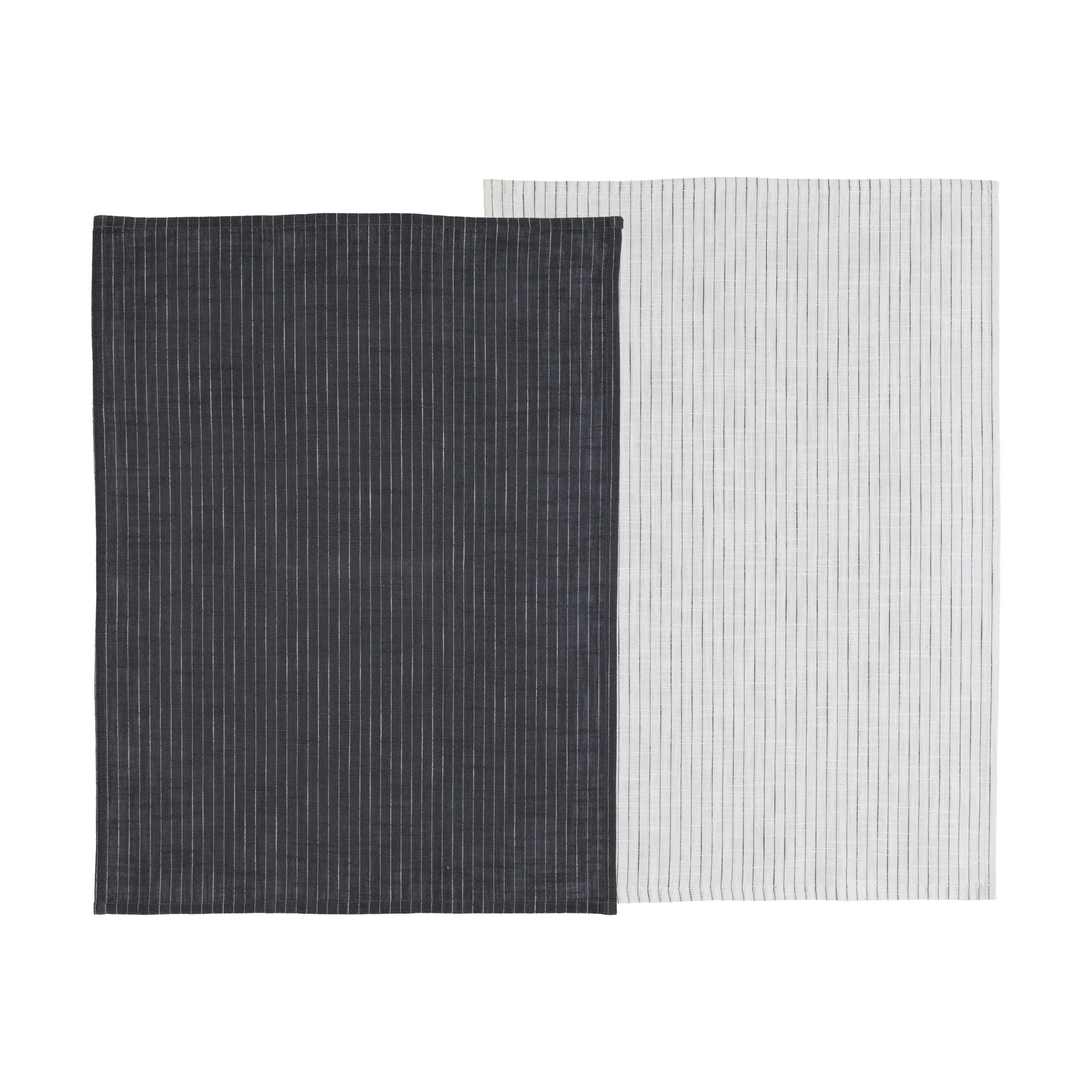 Organic Line Viskestykke - 2 stk., ash/hvid, large