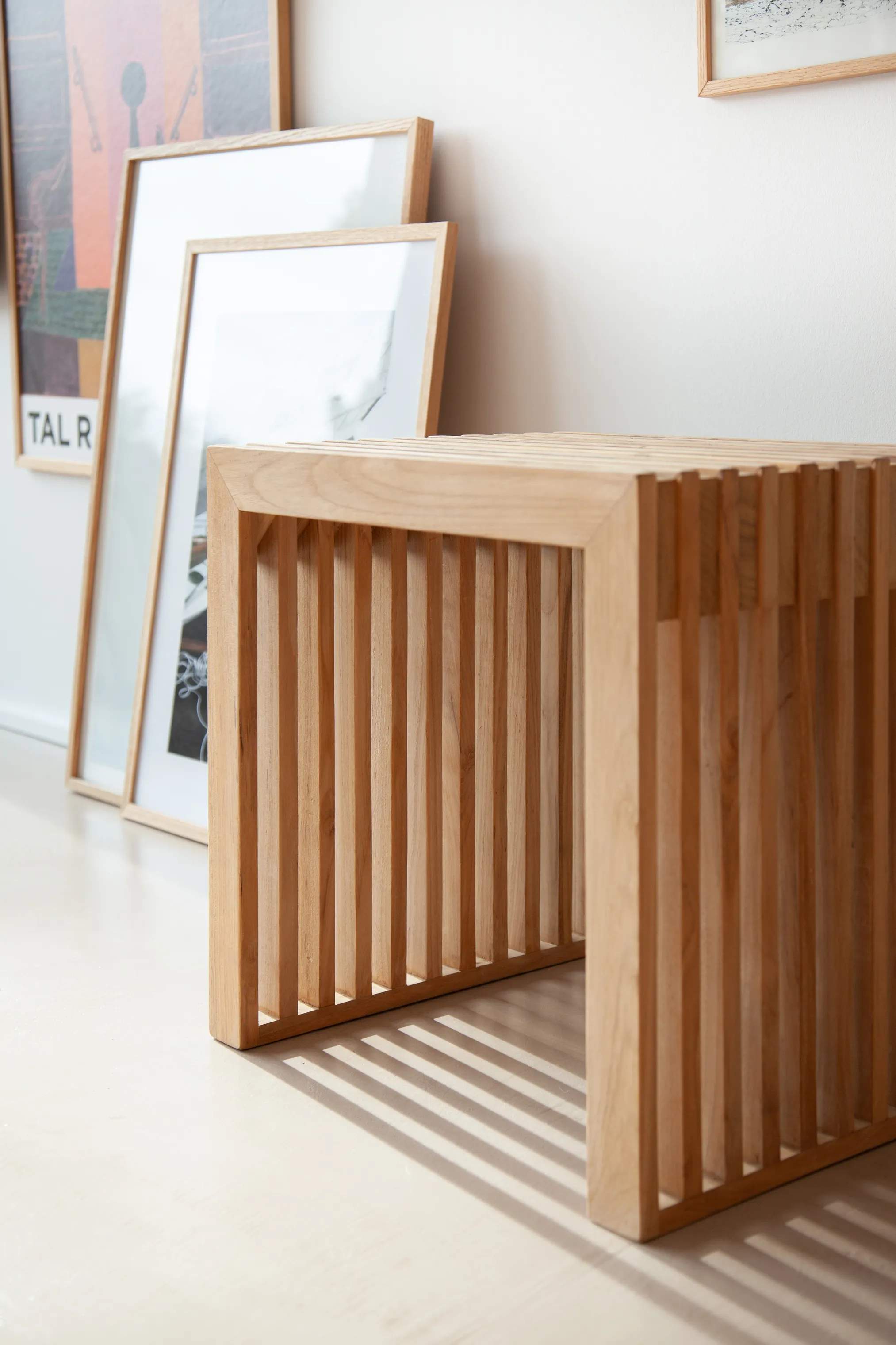 cinas Skamler Rib Skammel i Teak, 5