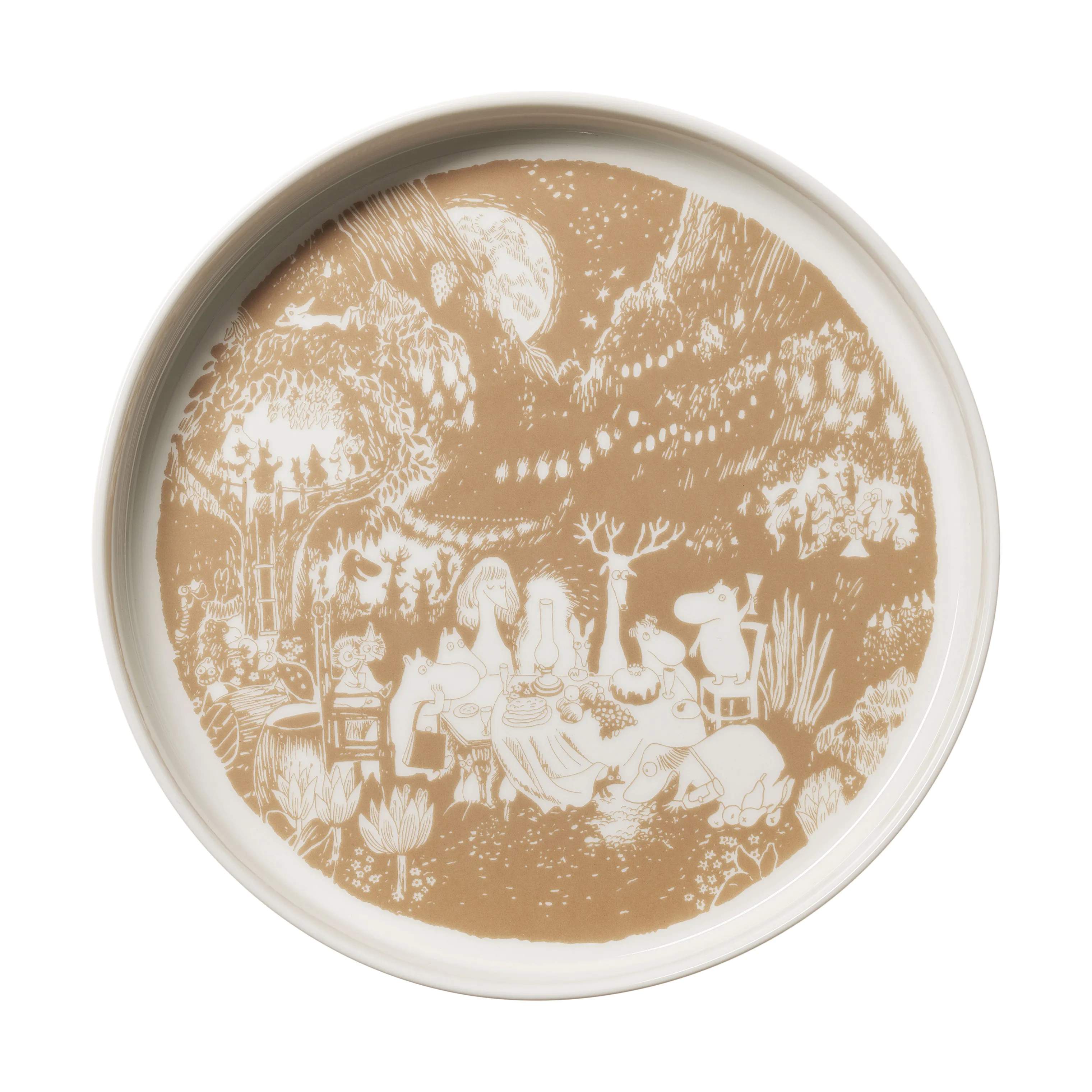 Moomin Arabia Serveringsfade Moomin sæson Festlige Øjeblikke Fad i Beige, 1