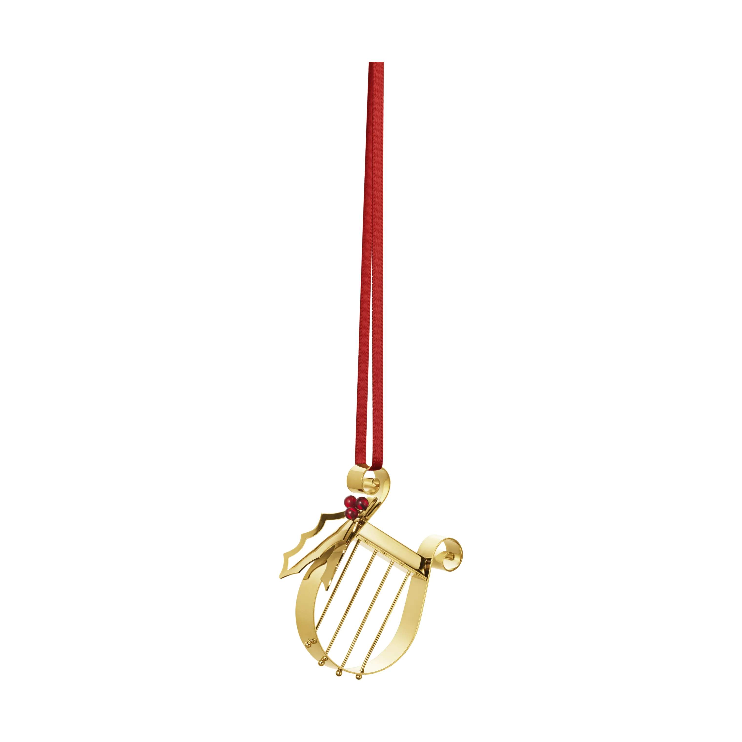 Georg Jensen Juleophæng Christmas Collectibles CC 2026 Juleornament - Harpe i Guldfarvet, 1