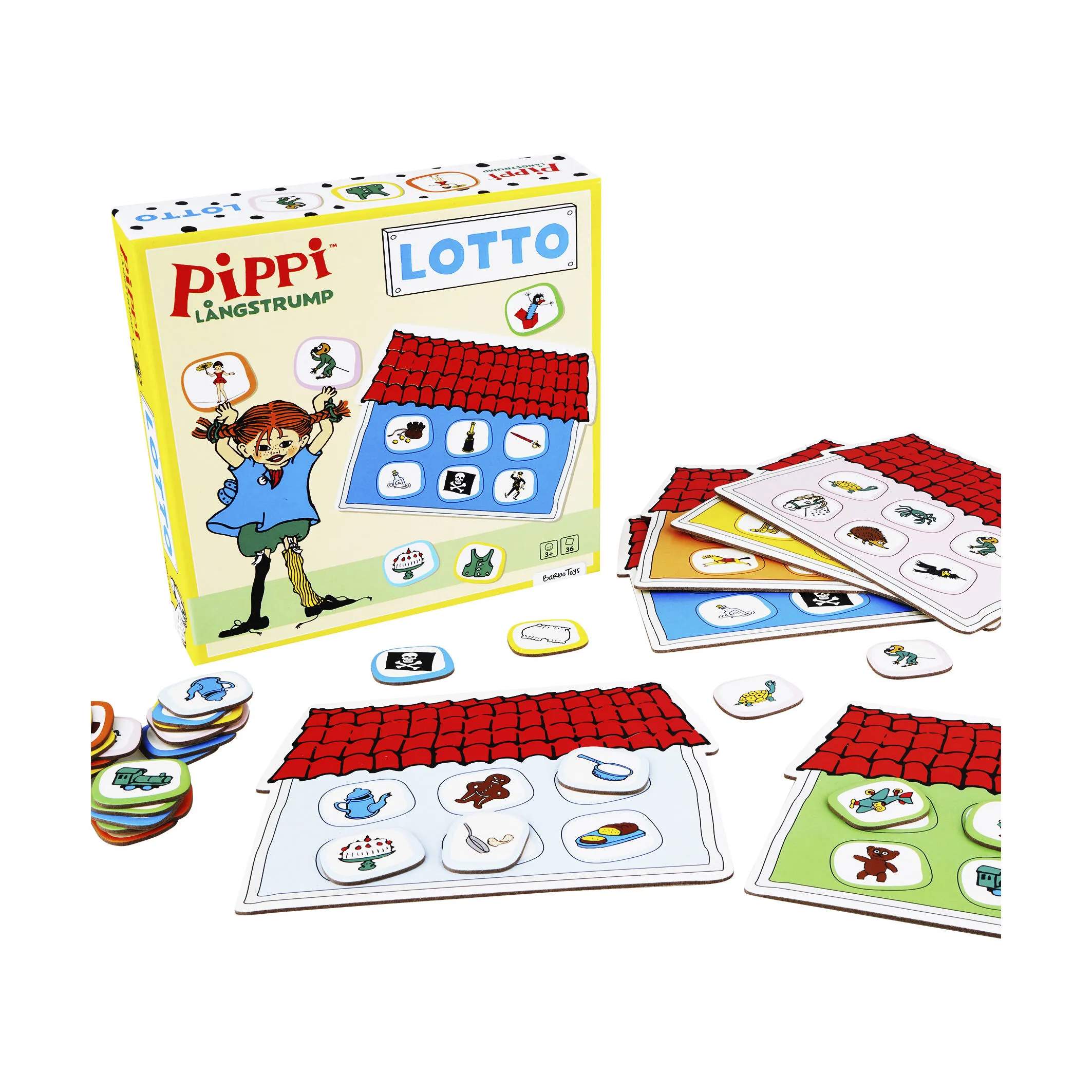 Barbo Toys Spil Pippi Langstrømpe Pippi Langstrømpe Billedlotteri i Multifarvet, 1