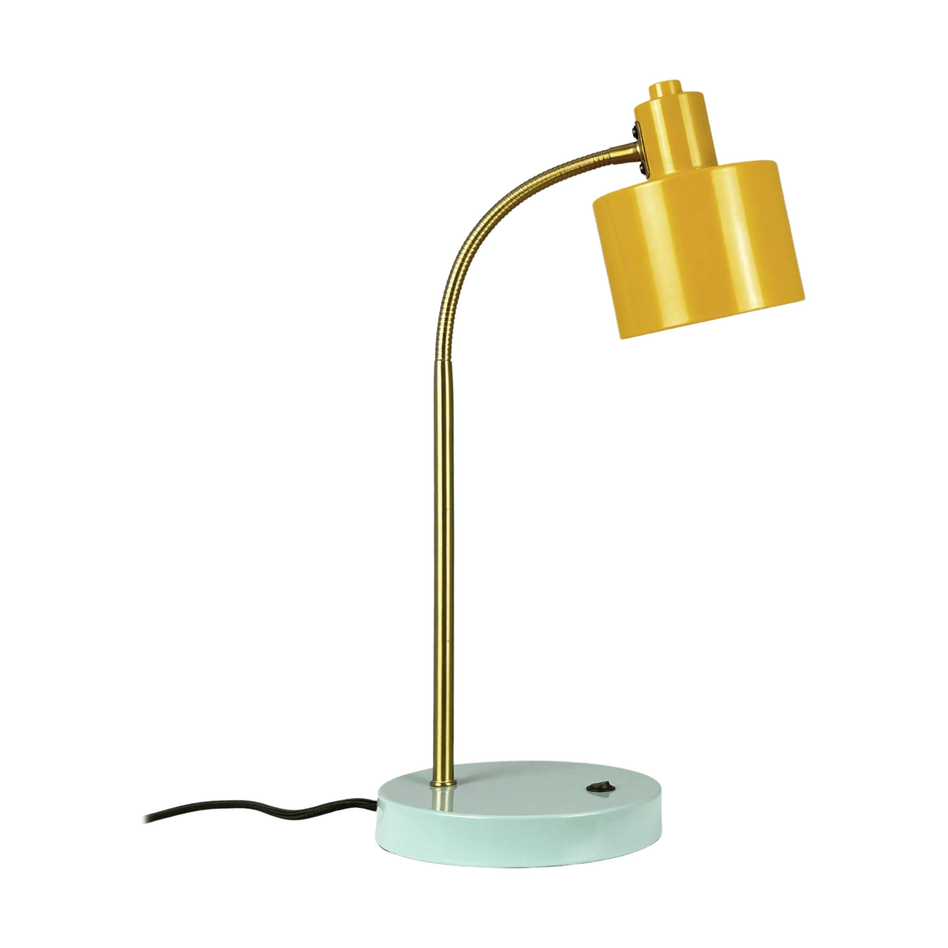Dyberg Larsen Bordlamper Ocean Bordlampe i Karry/ messing/ turkis, 45 cm, 1