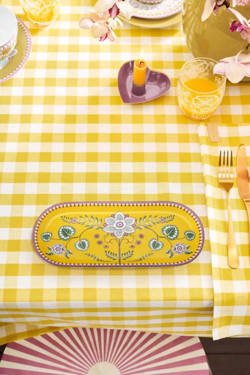 PIP Studio Serveringsfade Lily & Lotus Kagefad i Yellow, 2