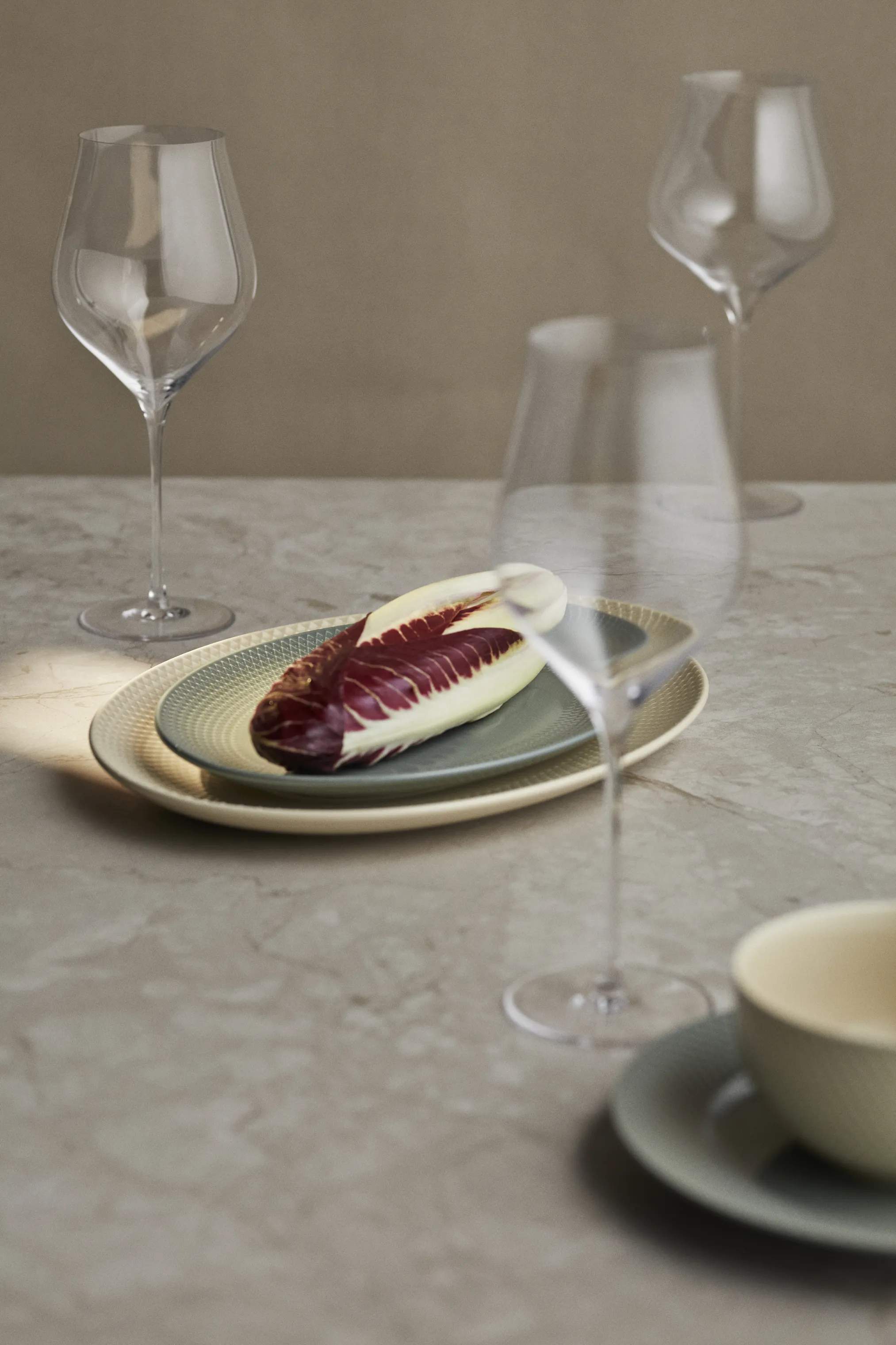 Lyngby Porcelæn Serveringsfade Rhombe Earth Serveringsfad i Moss, 2
