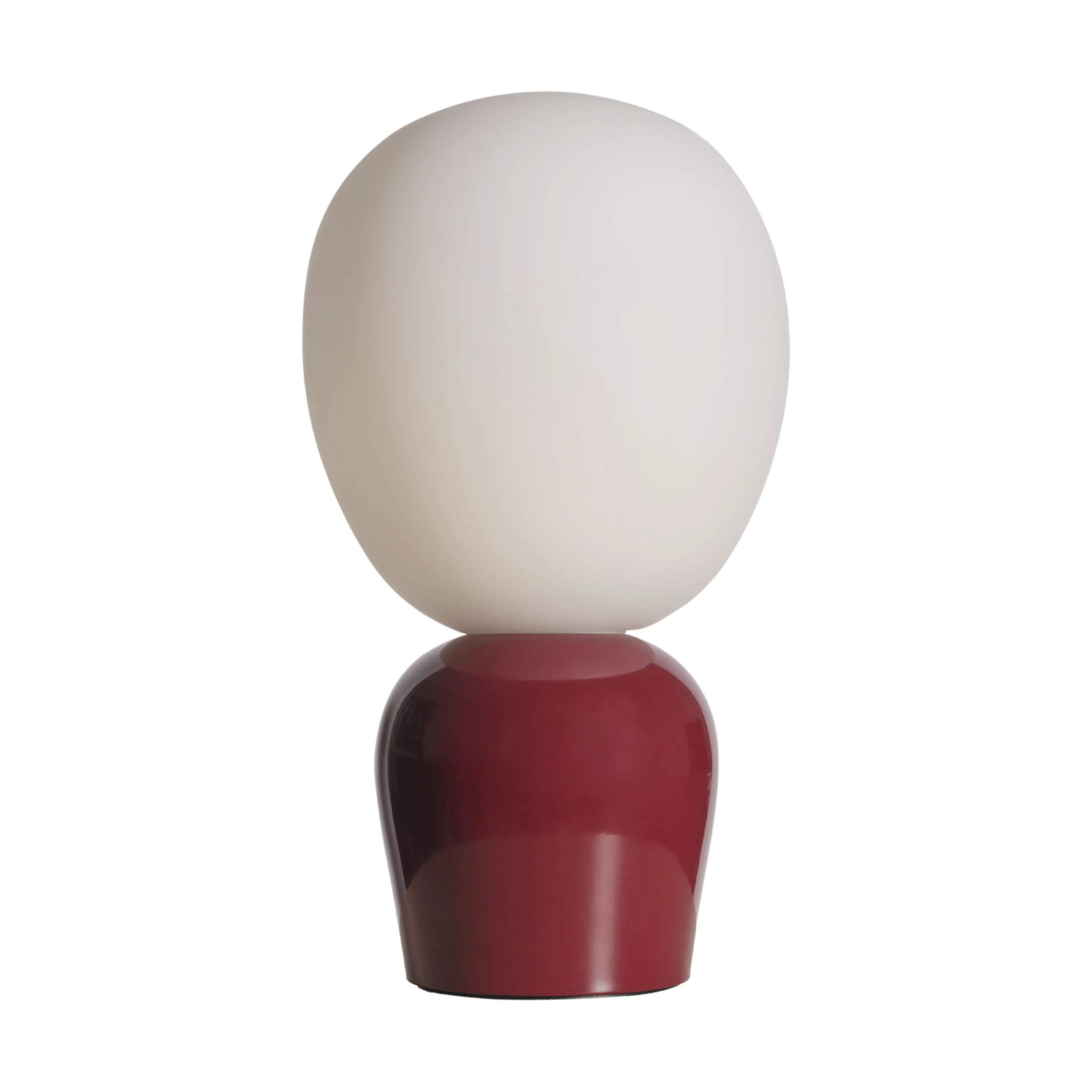 Belid Bordlamper Buddy Bordlampe i Vinrød/Opal glas, 1
