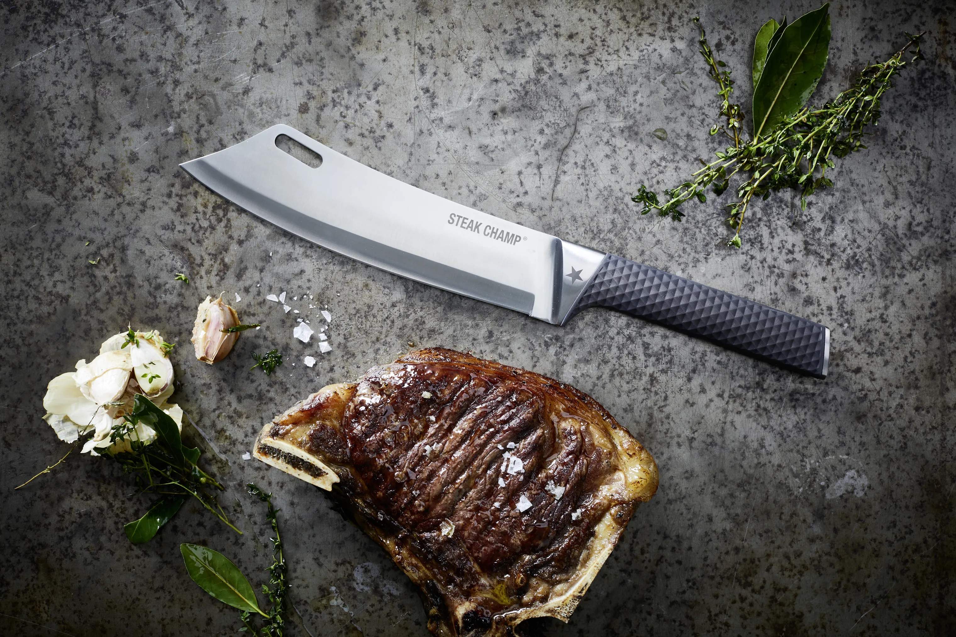 Steak Champ Kokkeknive Chef's BBQ Pro kokkekniv i Sort, 2