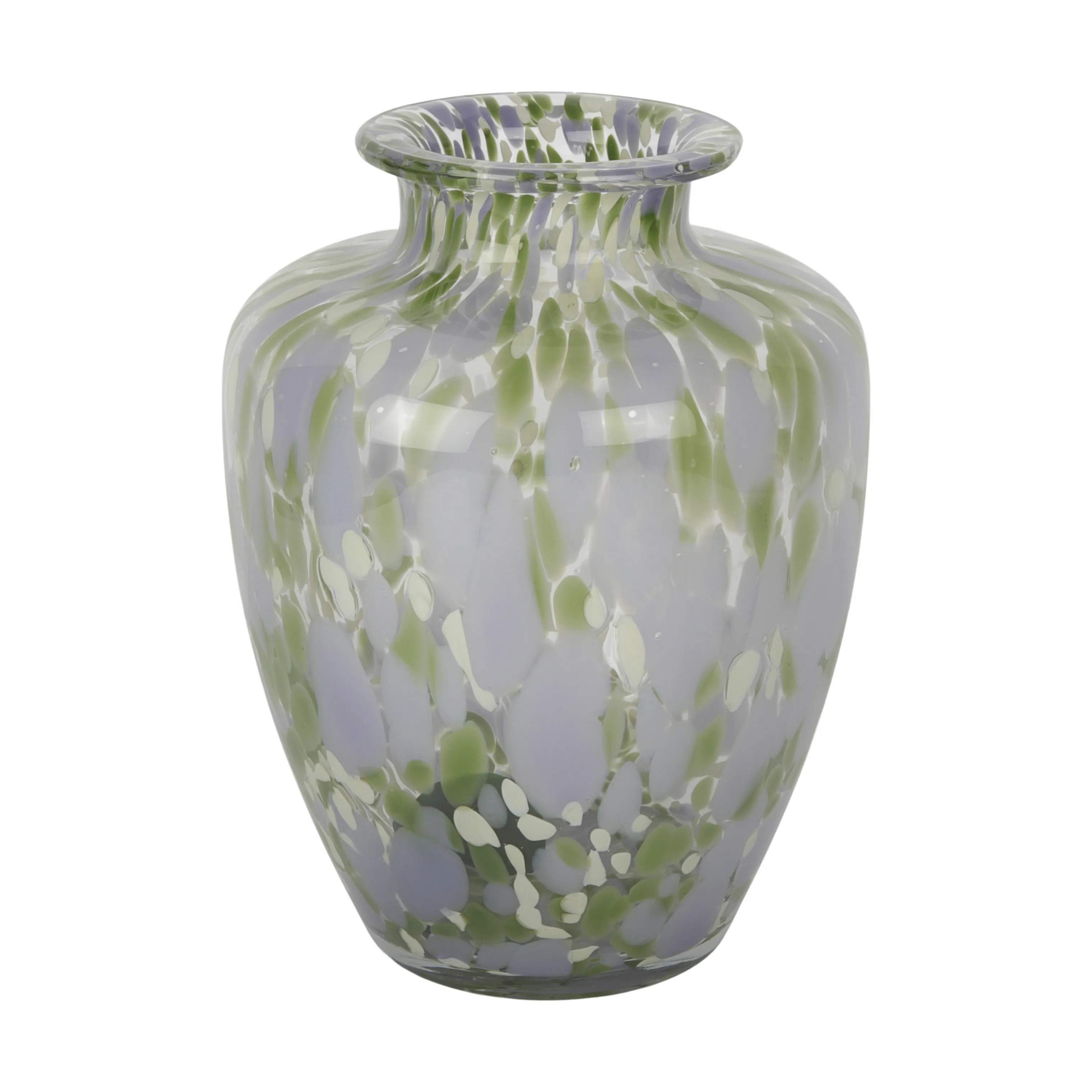 Confetti Vase, grøn/lilla/rosa og lysegul, large