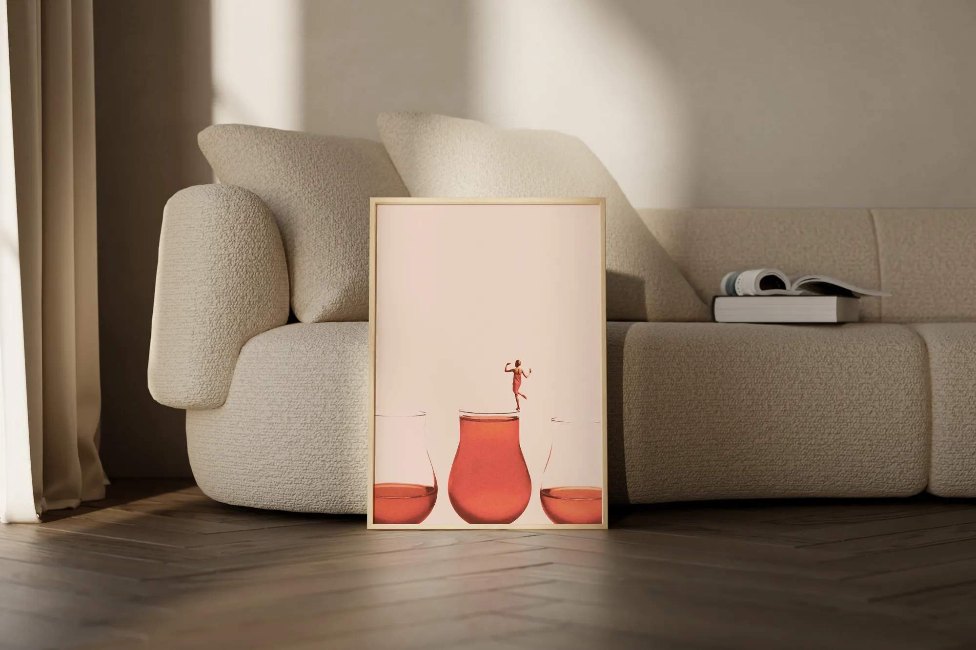Poster&Frame Plakater Plakat - I Prefer The Full One i Multifarvet, B50 x L70 cm, 2