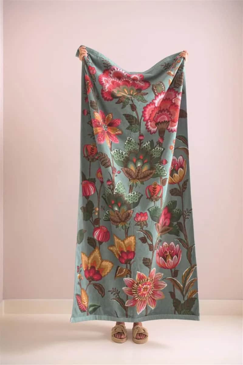 PIP Studio Håndklæder Sunny Side Up Badehåndklæde i Dusty Blue, 2