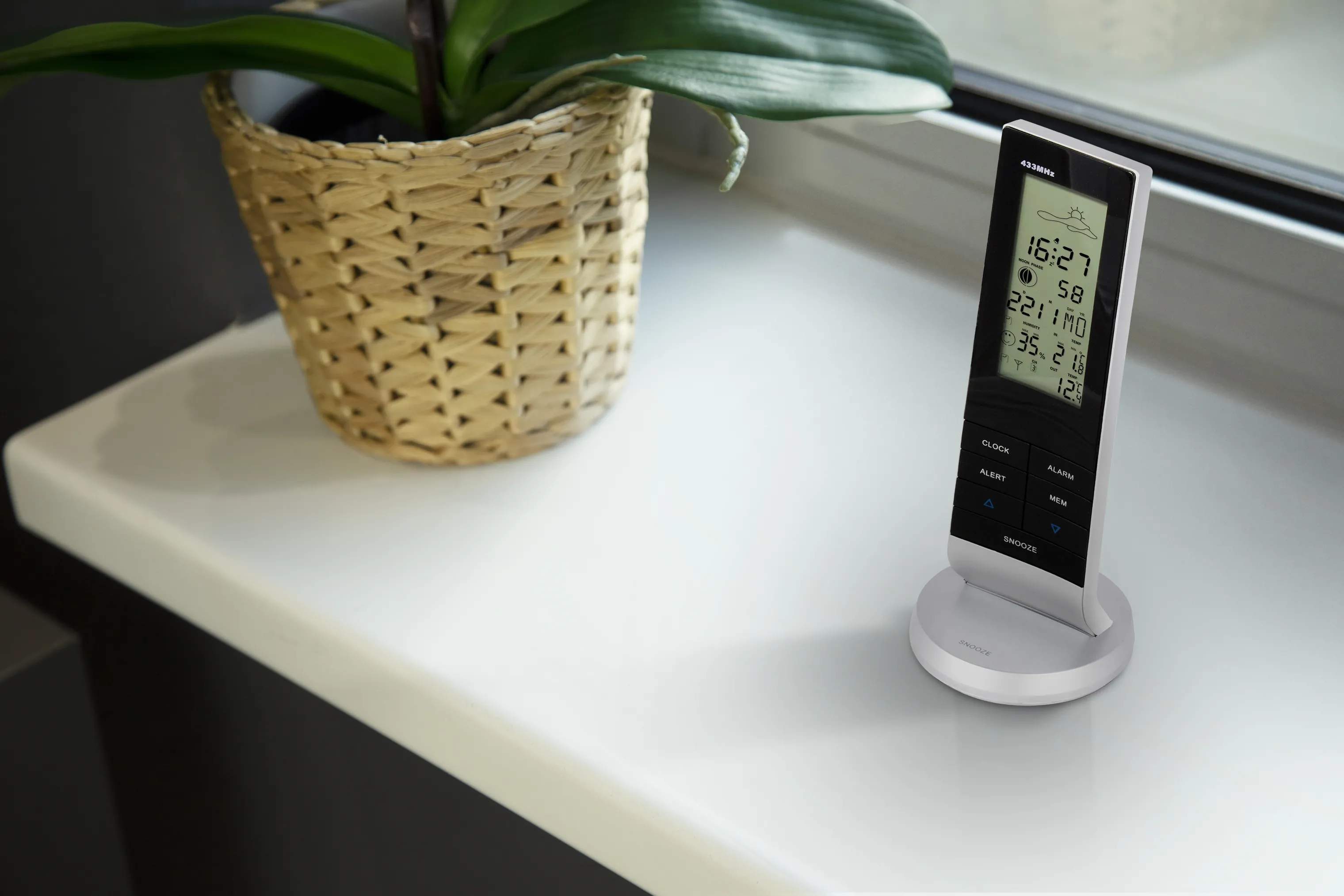 Alecto Home Vejrstationer Vejrstation WS-1150 i sort/grå, 3