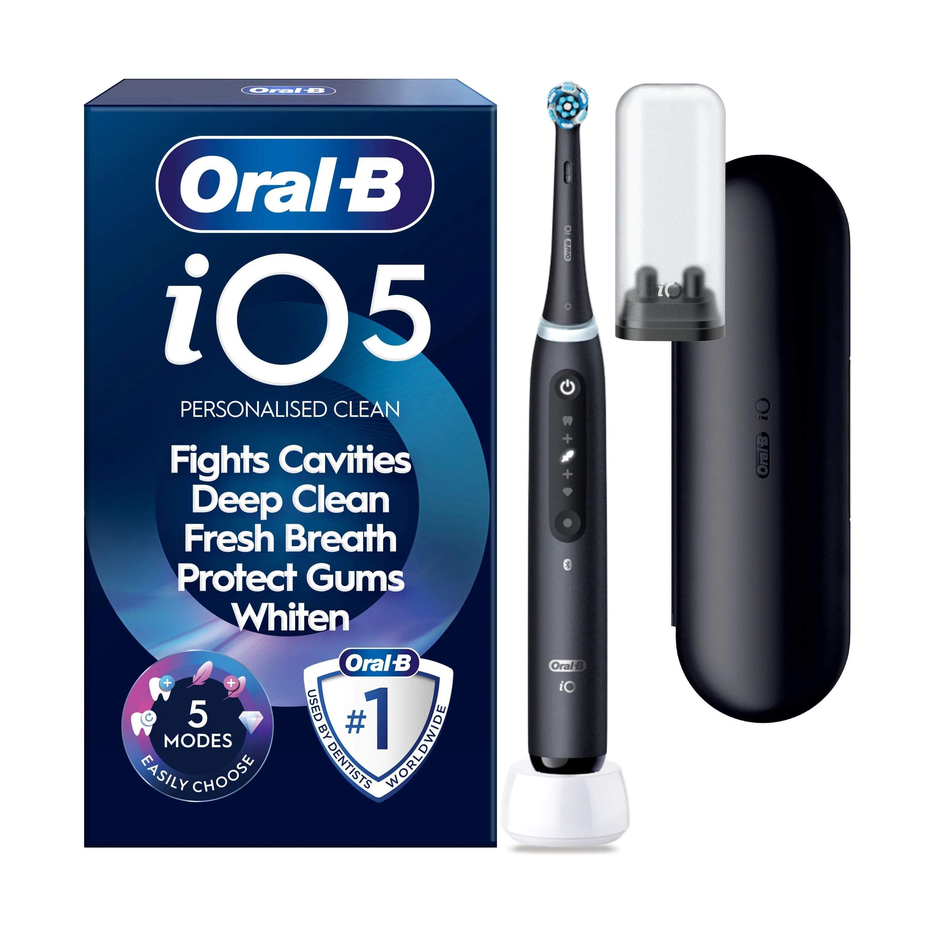 Oral-B Eltandbørster iO5S iO5 Elektrisk Tandbørste i Mat sort, 1