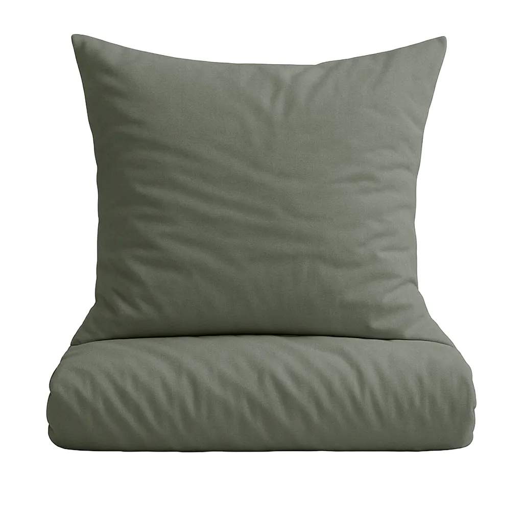 omhu Sengetøj Percale OMHU Percale Sengesæt i Oliven, B140 x L220 cm, 1