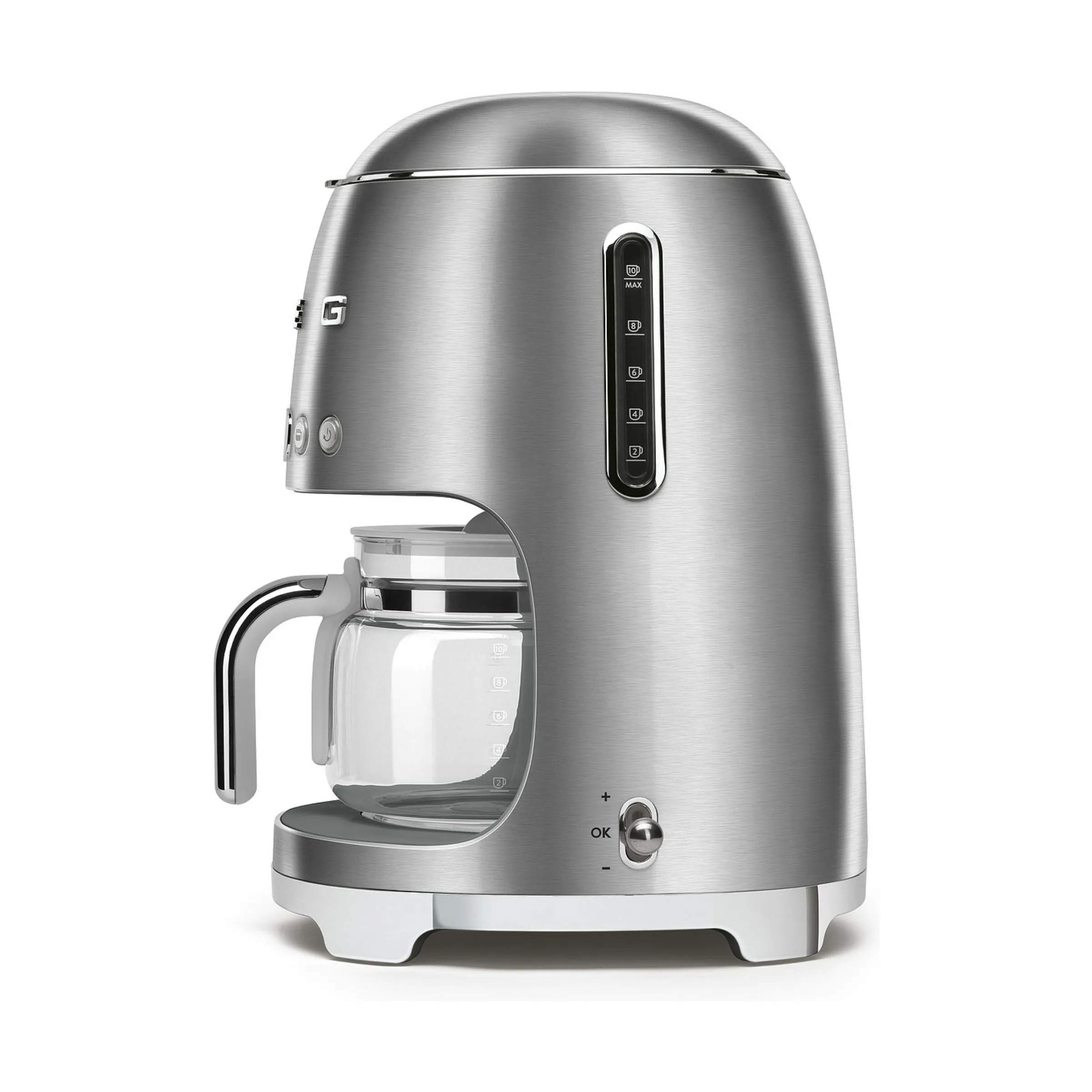 Smeg Kaffemaskiner 50's Style Kaffemaskine DCF02SSEU i Stål, 3