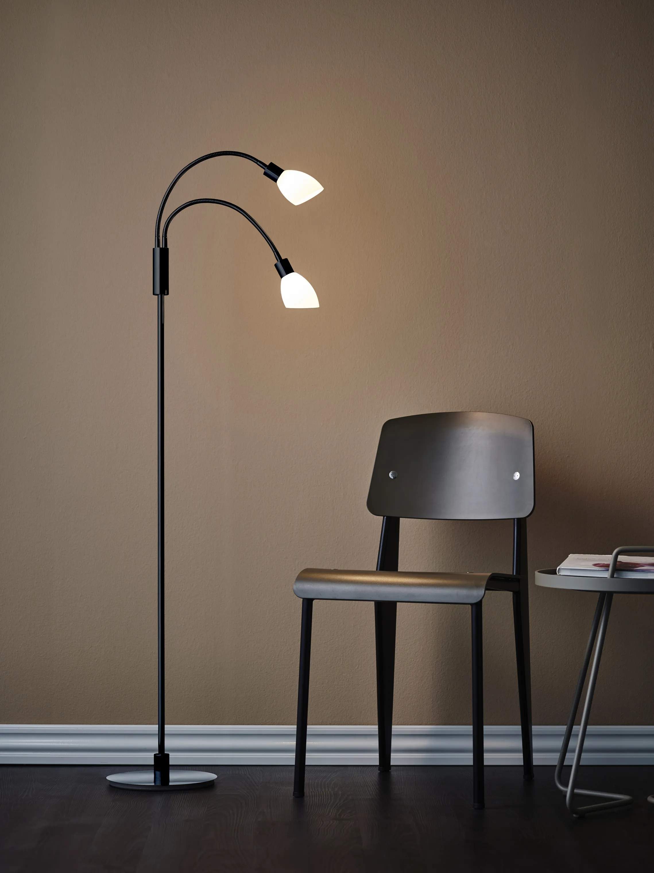 Herstal Gulvlamper Cut Double Gulvlampe i Black/opal, 2