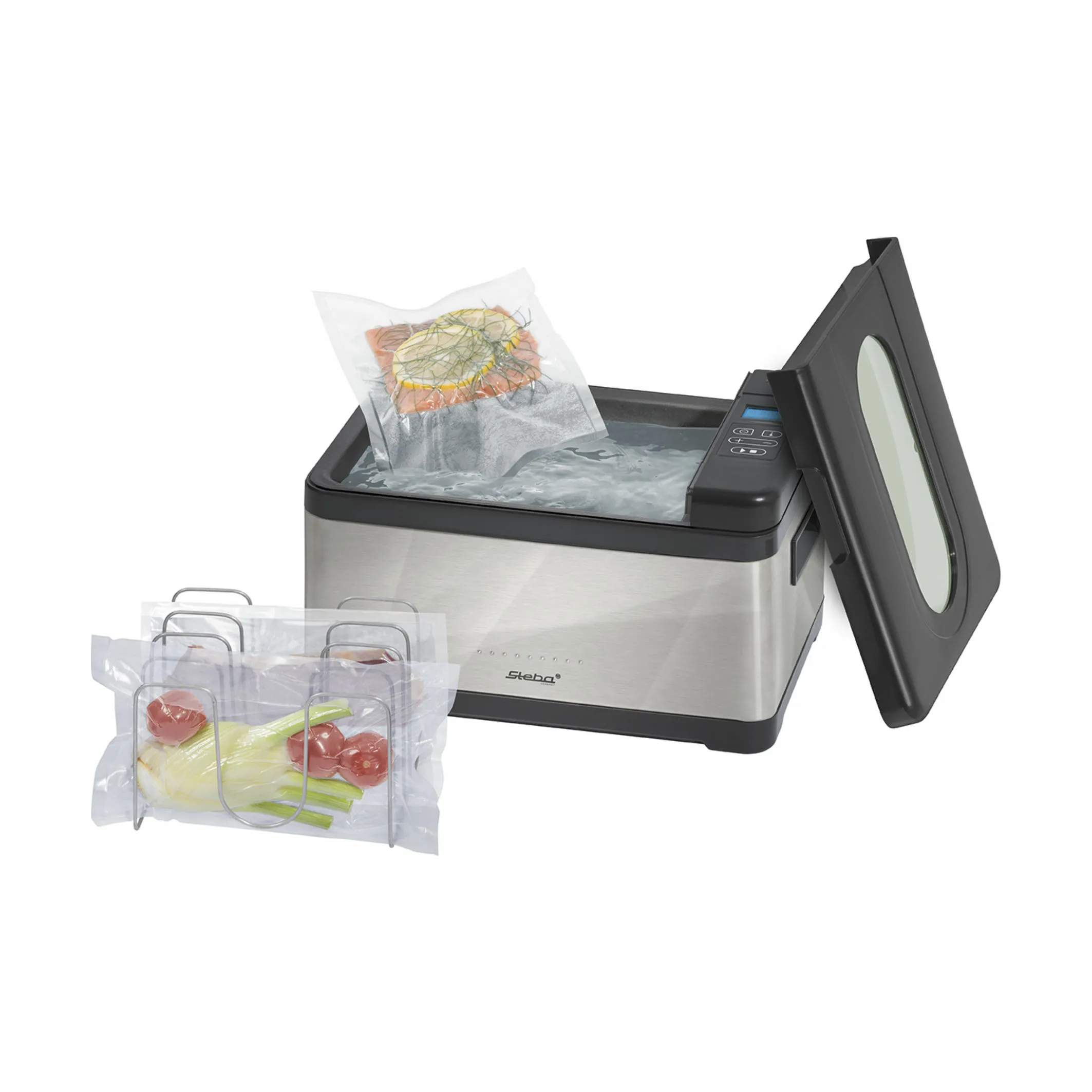 Steba Sous vide kar og tilbehør Sous Vide Maskine STSV2 i Sølv/Sort, 3