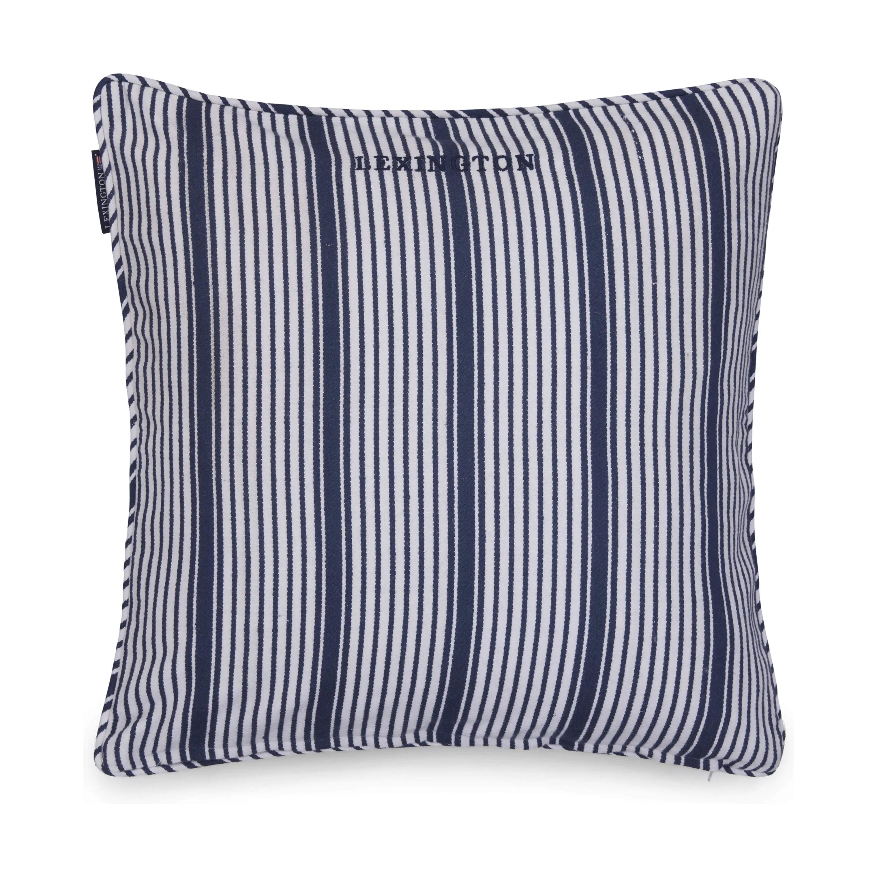 Lexington Pyntepudebetræk Icons Classic Pudebetræk i White/Navy, 3