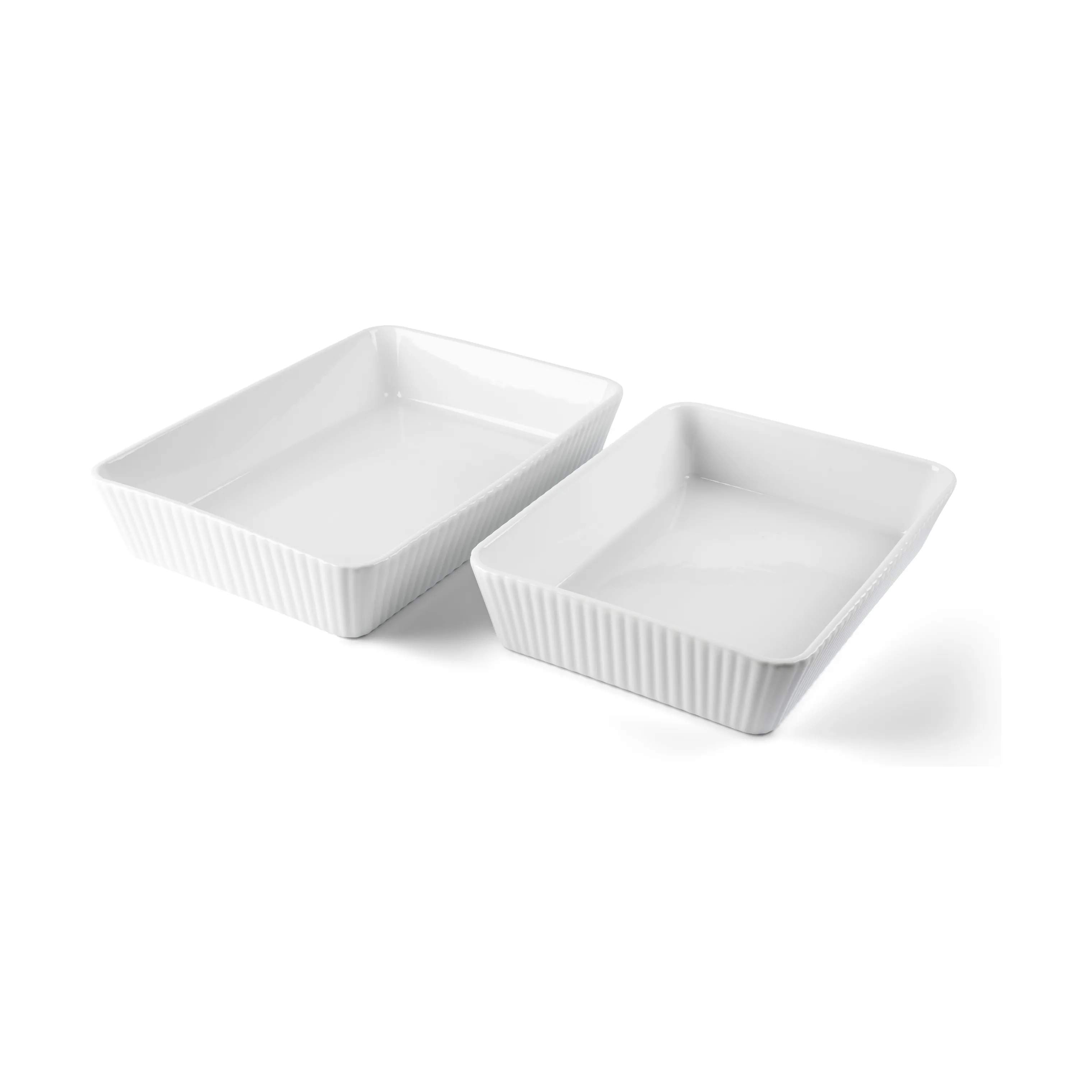 CASA Living Ovnfaste fade Daisy Fadsæt - 2 dele i Hvid, 3