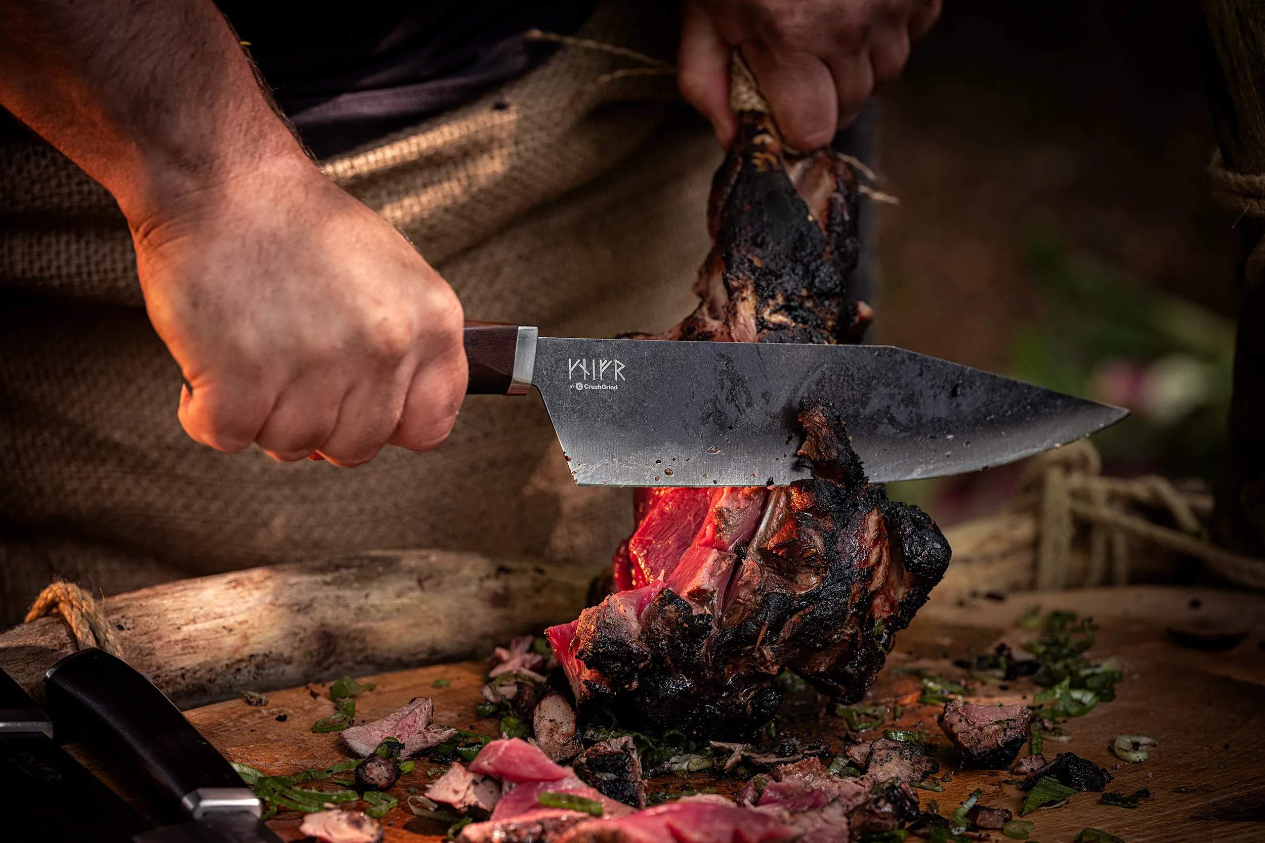 CrushGrind Kokkeknive Viking Kokkekniv i Walnut/steel, 2
